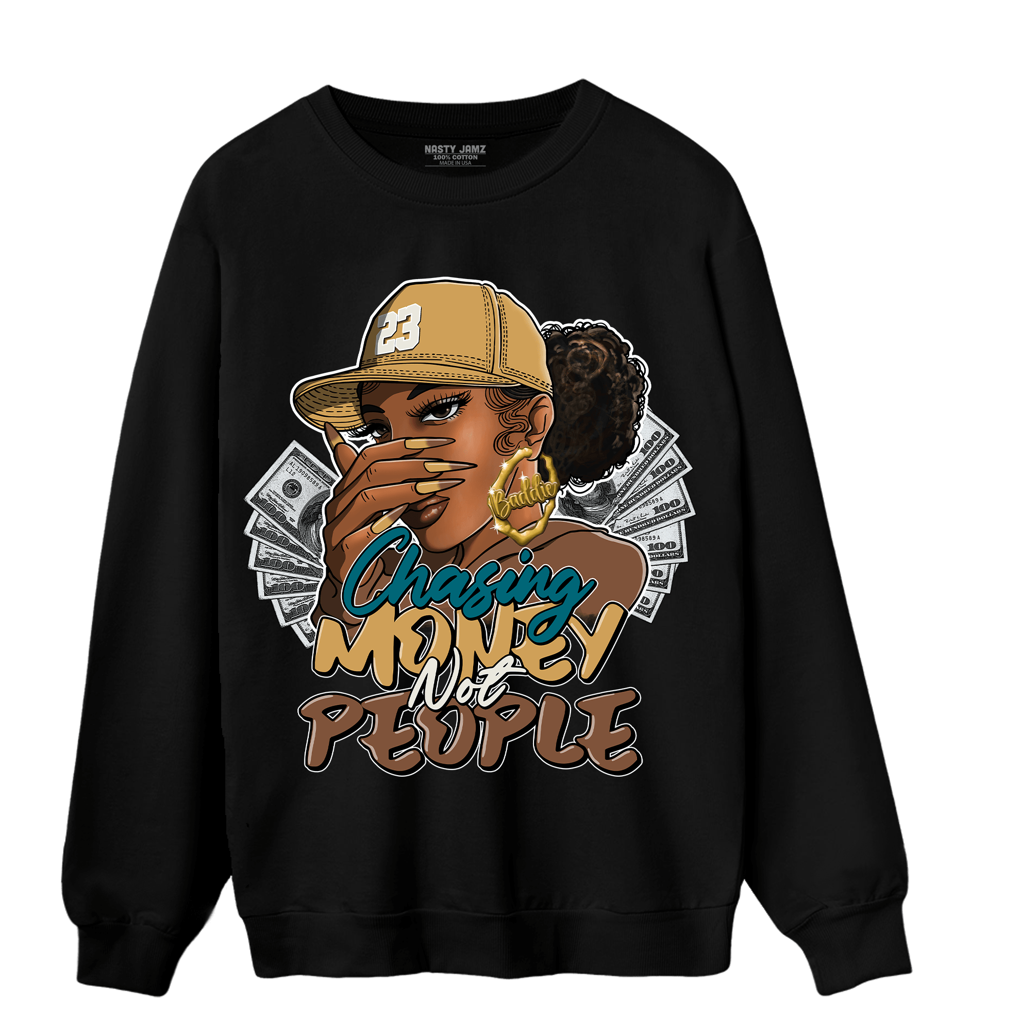 Cacao Wow 4s Sweatshirt Match Melanin Chasing Money - NastyJamz