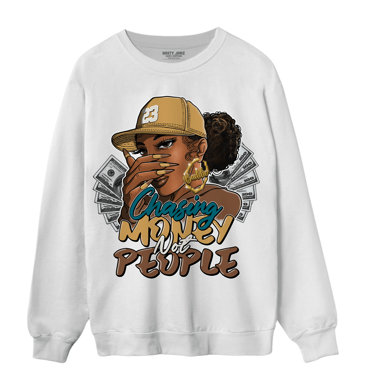 Cacao Wow 4s Sweatshirt Match Melanin Chasing Money - NastyJamz