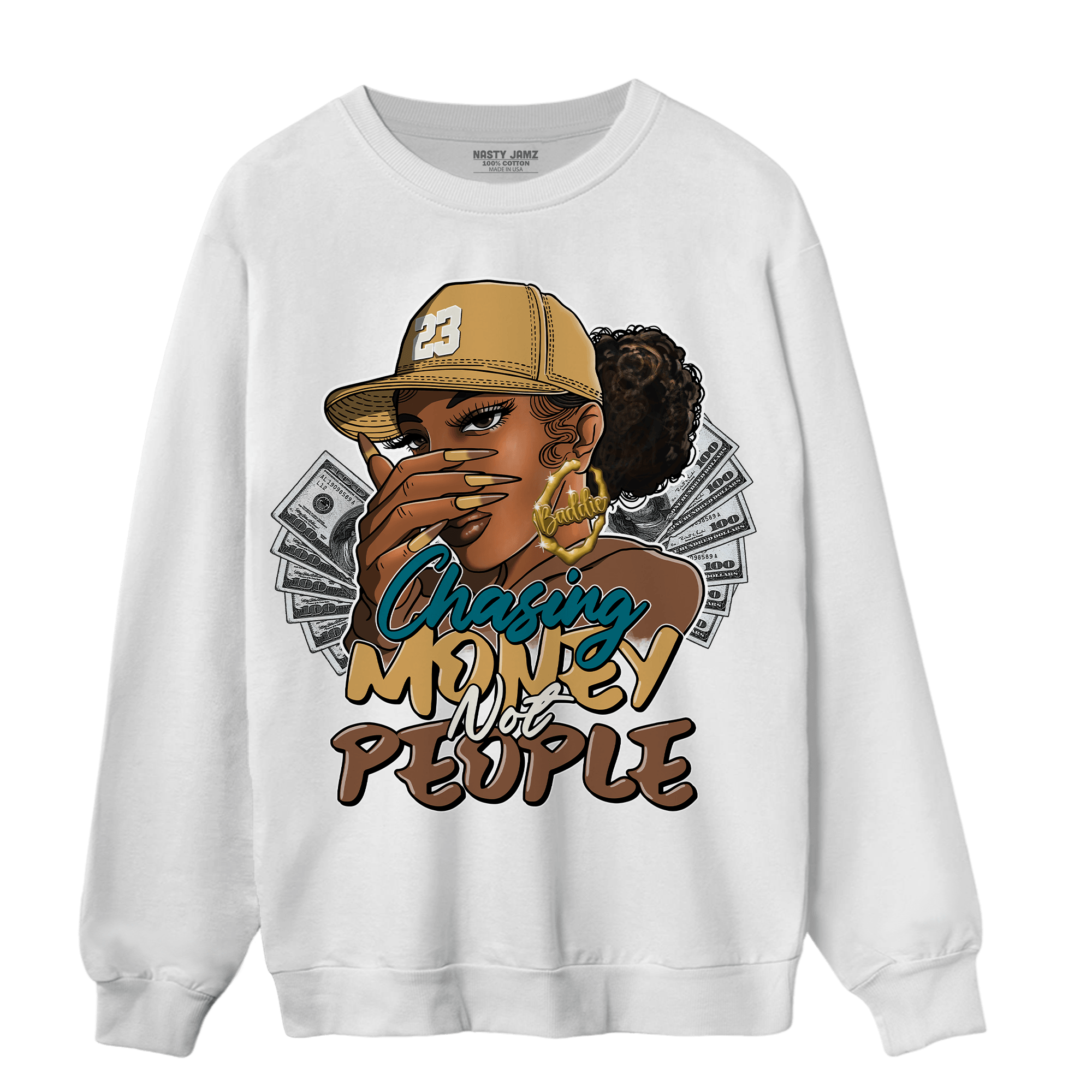Cacao Wow 4s Sweatshirt Match Melanin Chasing Money - NastyJamz