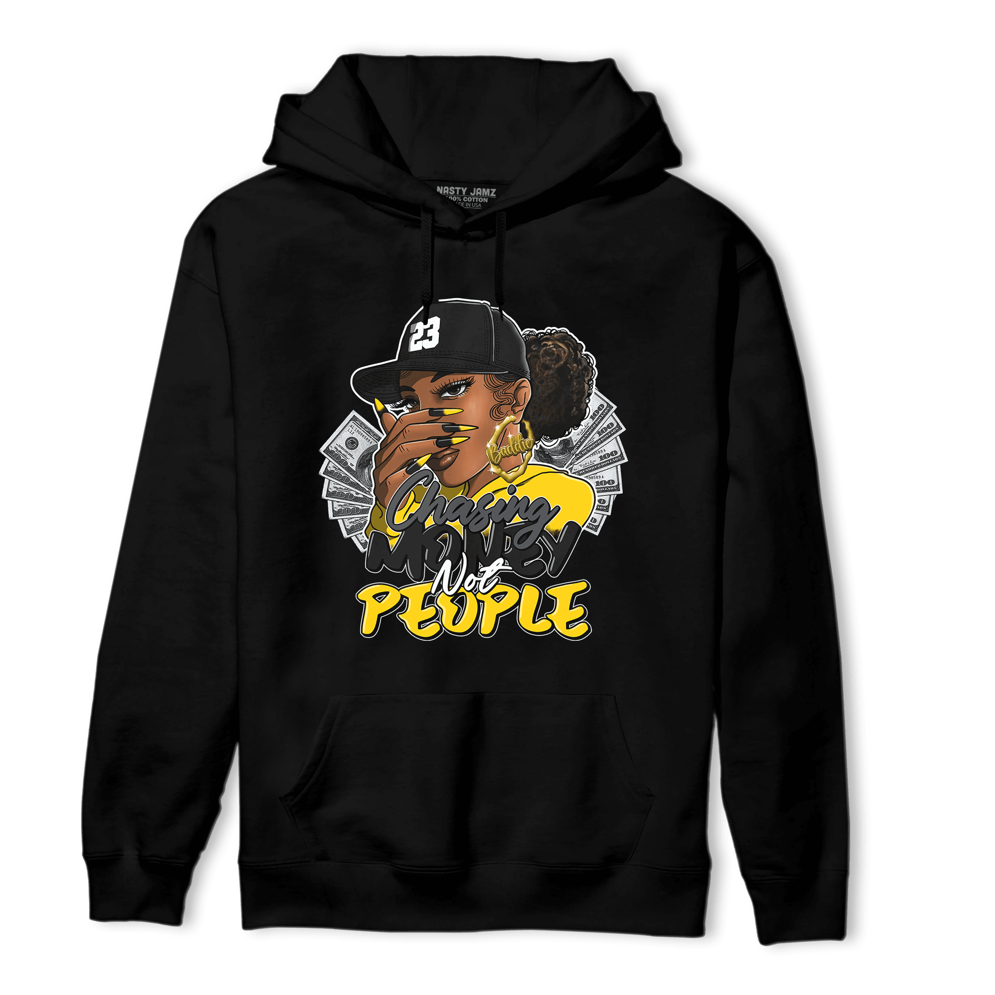 Thunder 4s Hoodie Match Melanin Chasing Money - NastyJamz