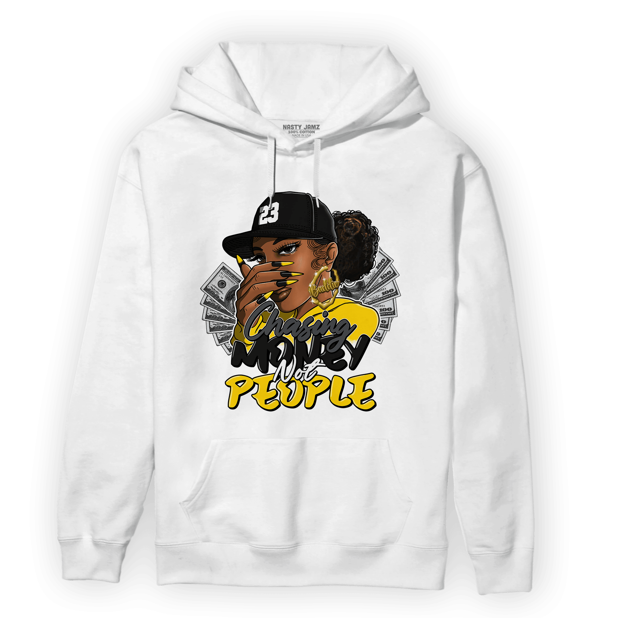 Thunder 4s Hoodie Match Melanin Chasing Money - NastyJamz