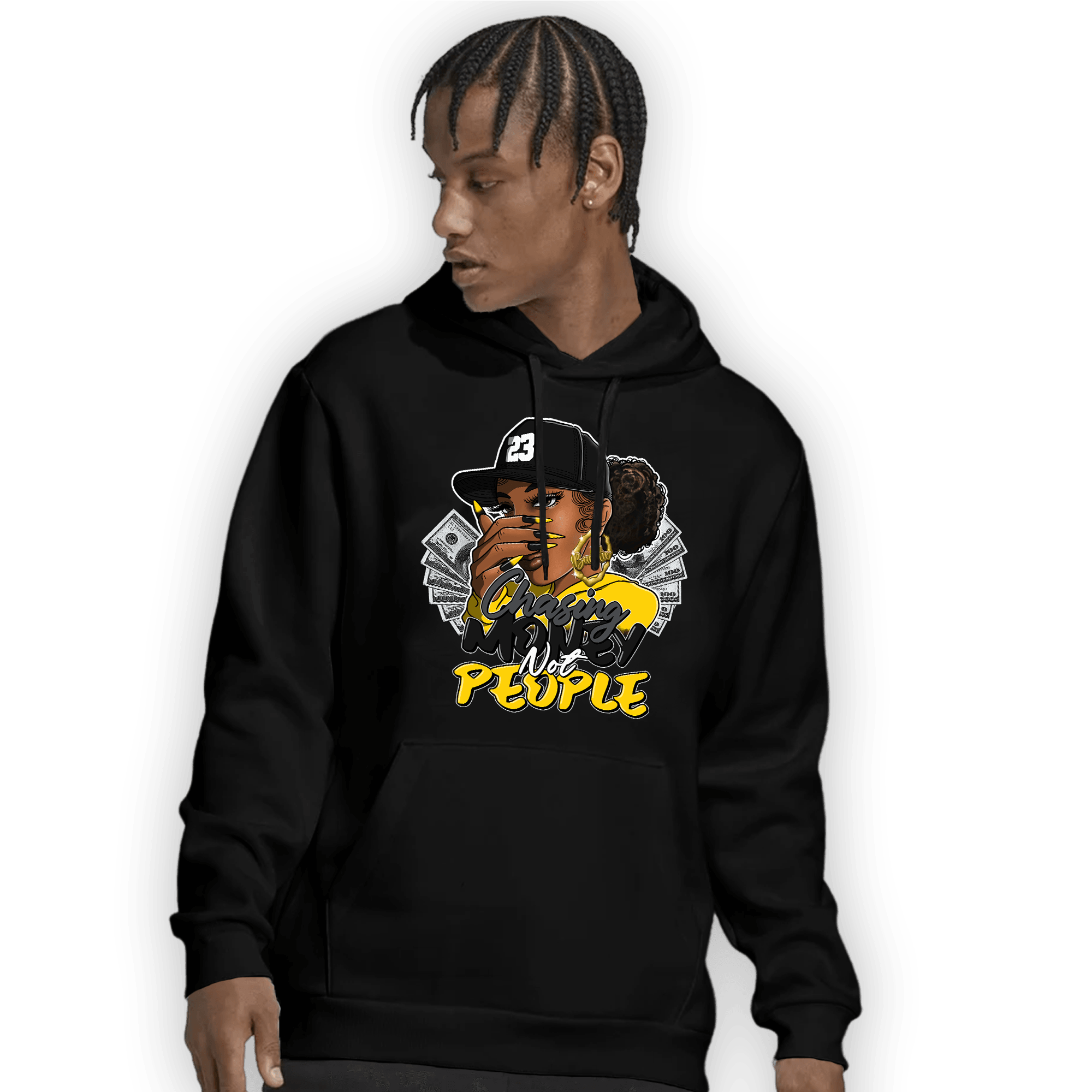 Thunder 4s Hoodie Match Melanin Chasing Money - NastyJamz