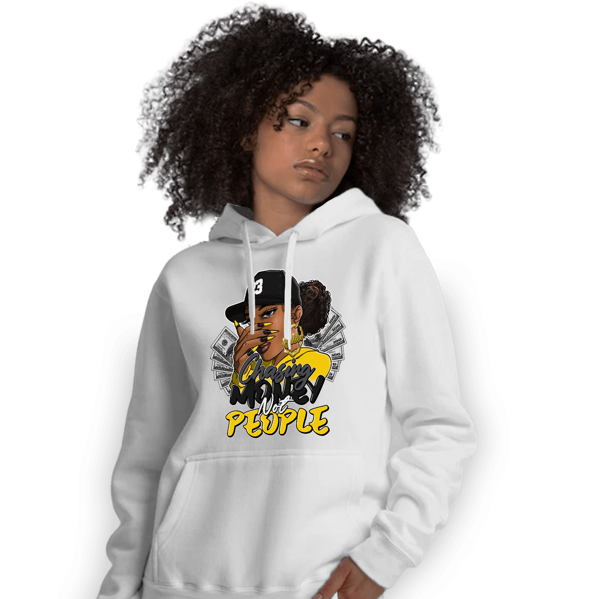 Thunder 4s Hoodie Match Melanin Chasing Money - NastyJamz