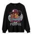 Burgundy 5s Sweatshirt Match Melanin Chasing Money - NastyJamz