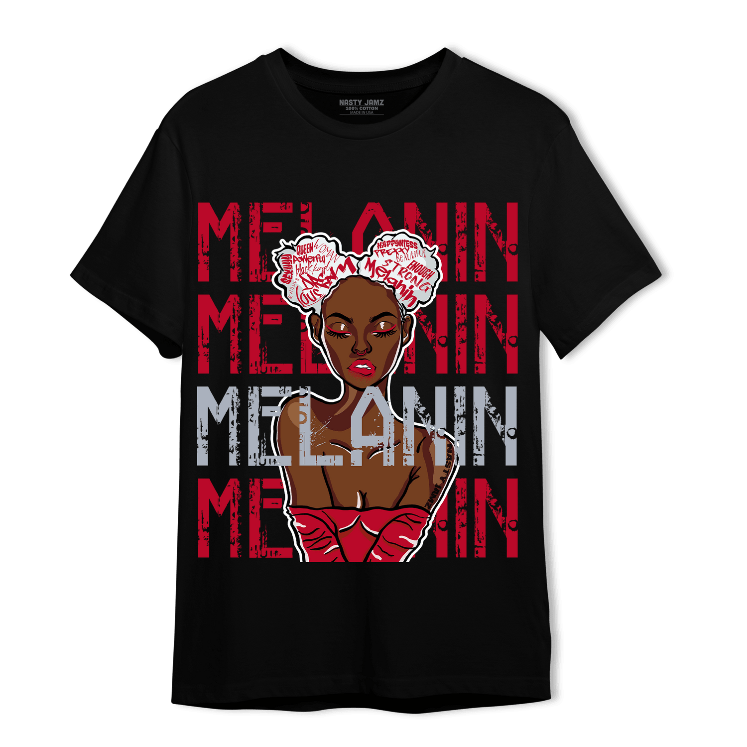 Cherry 11s T Shirt Match Melanin Girl - NastyJamz