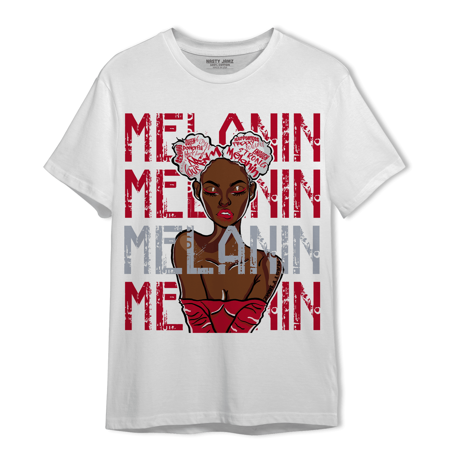 Cherry 11s T Shirt Match Melanin Girl - NastyJamz