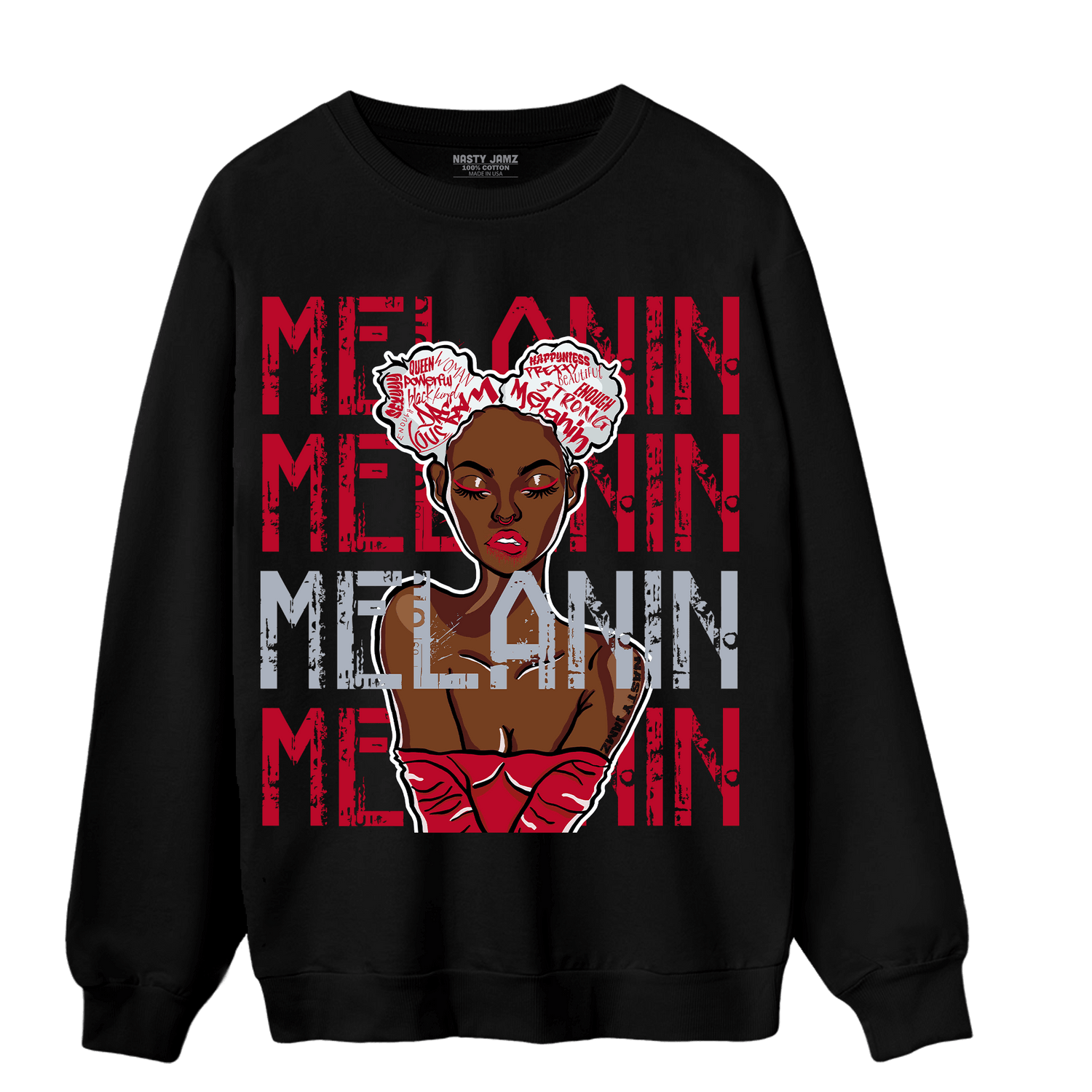 Cherry 11s Sweatshirt Match Melanin Girl - NastyJamz