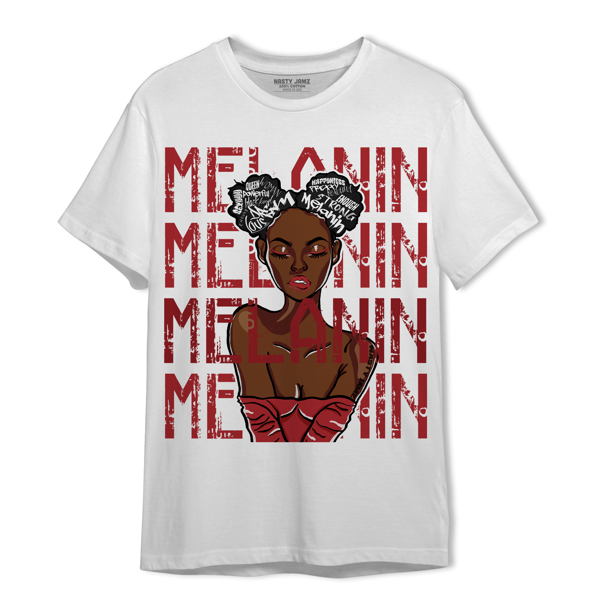 Cherry 12s T Shirt Match Melanin Girl - NastyJamz
