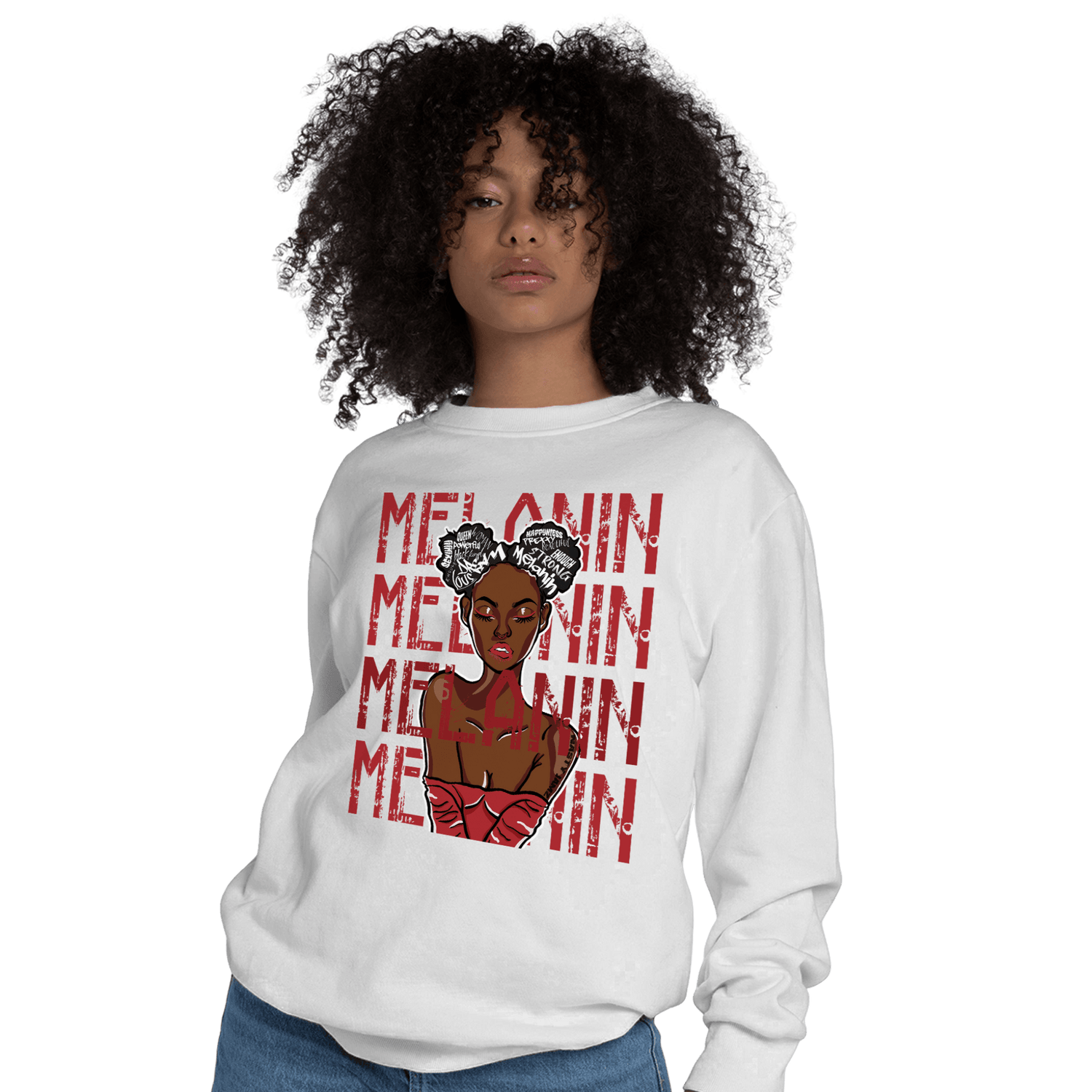 Cherry 12s Sweatshirt Match Melanin Girl - NastyJamz
