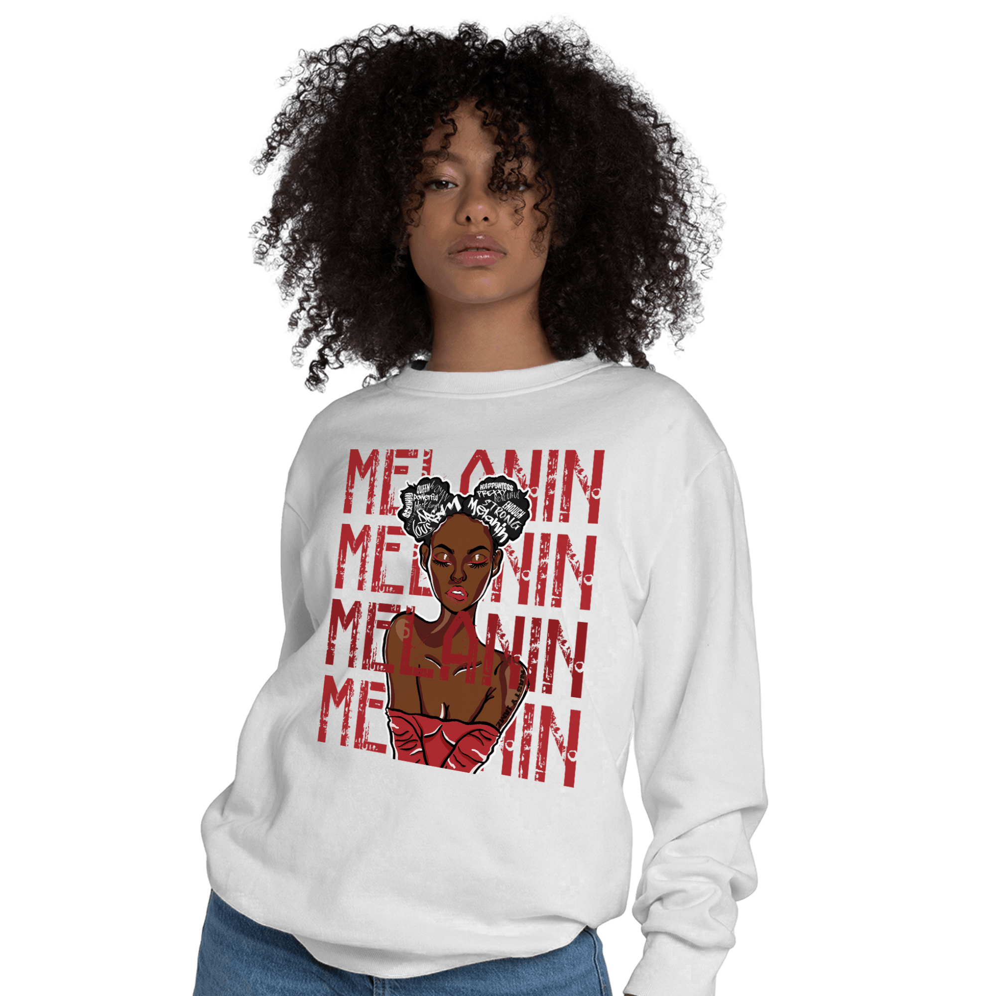 Cherry 12s Sweatshirt Match Melanin Girl - NastyJamz