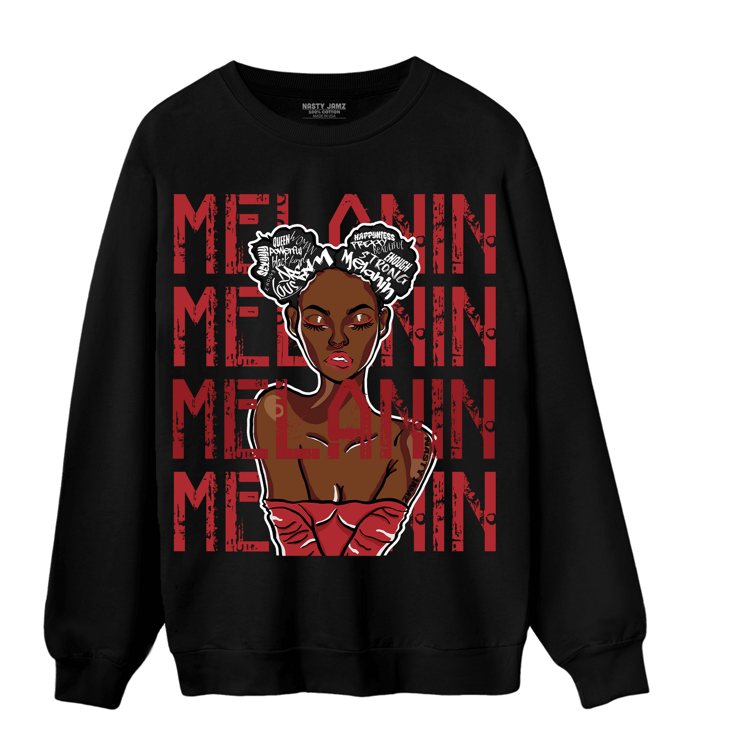 Cherry 12s Sweatshirt Match Melanin Girl - NastyJamz