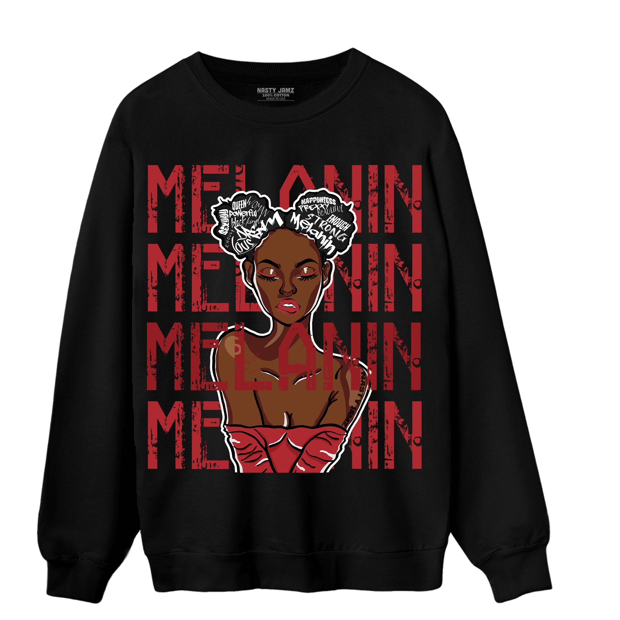 Cherry 12s Sweatshirt Match Melanin Girl - NastyJamz