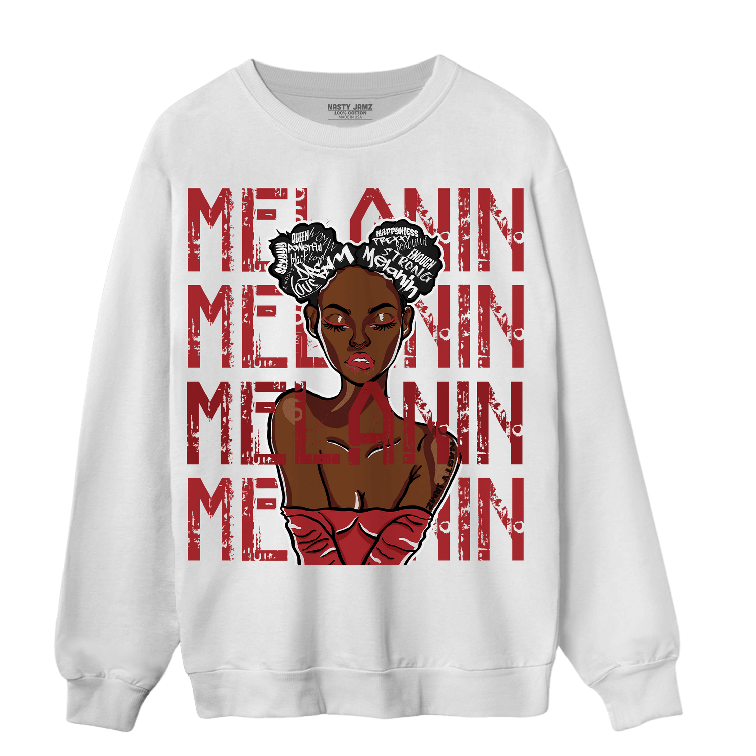 Cherry 12s Sweatshirt Match Melanin Girl - NastyJamz