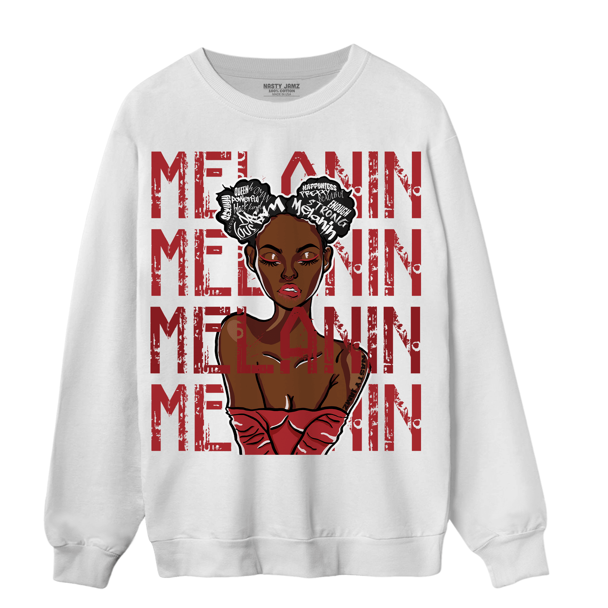 Cherry 12s Sweatshirt Match Melanin Girl - NastyJamz