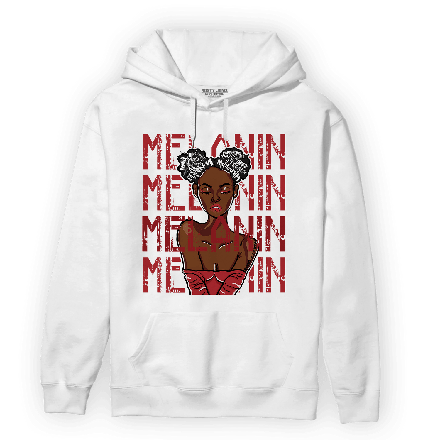 Cherry 12s Hoodie Match Melanin Girl - NastyJamz