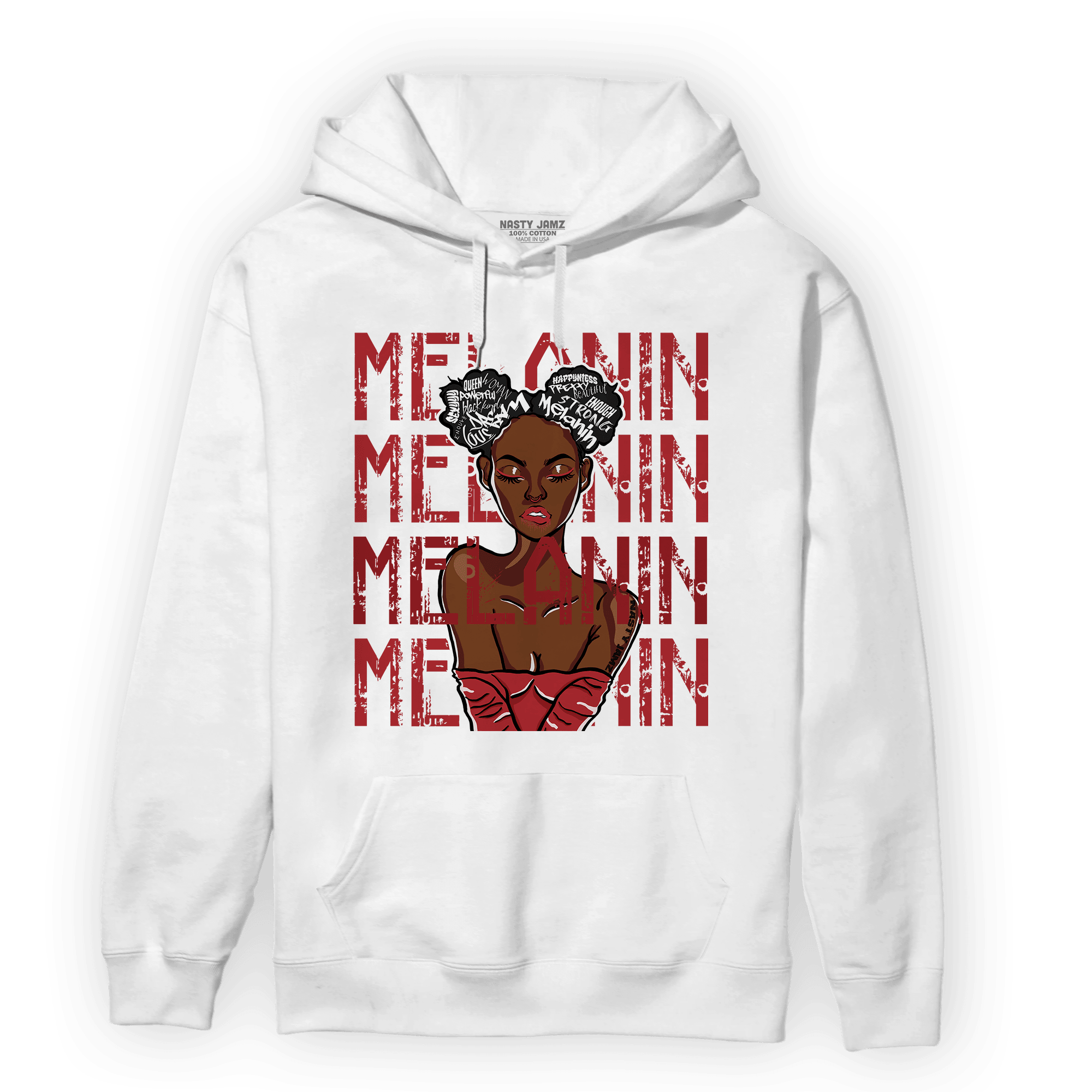 Cherry 12s Hoodie Match Melanin Girl - NastyJamz