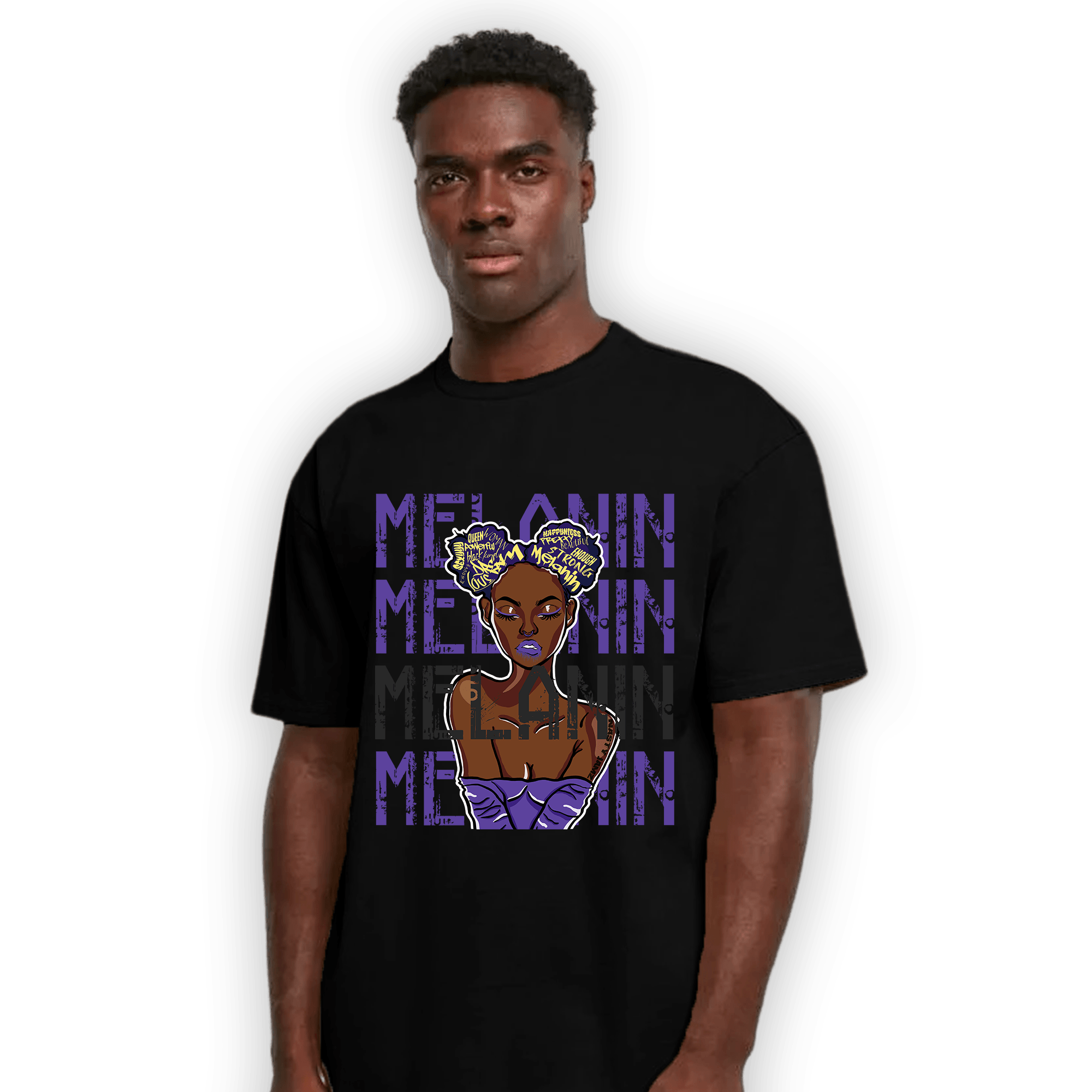 Field Purple 12s T Shirt Match Melanin Girl - NastyJamz