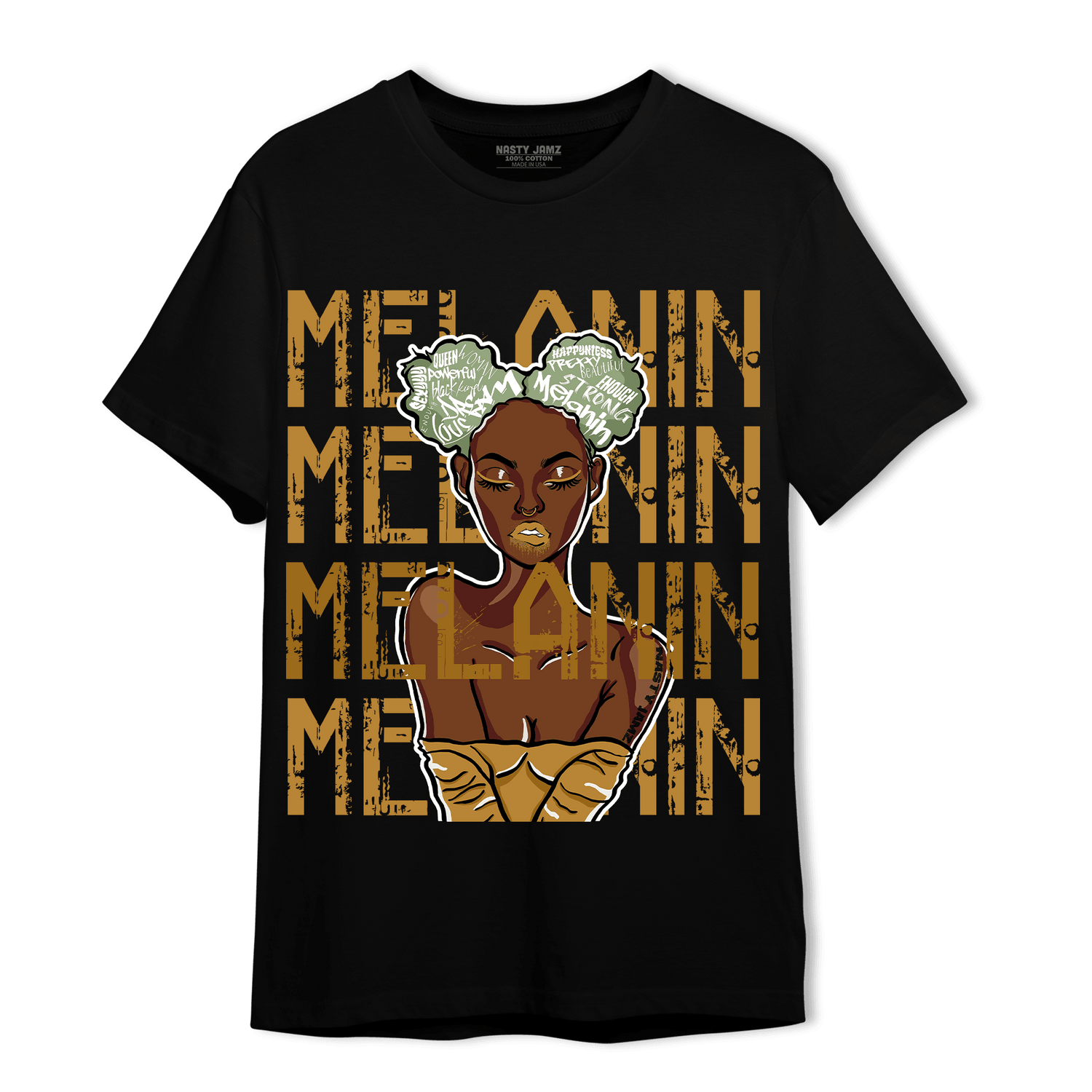 Wheat 13s T Shirt Match Melanin Girl - NastyJamz