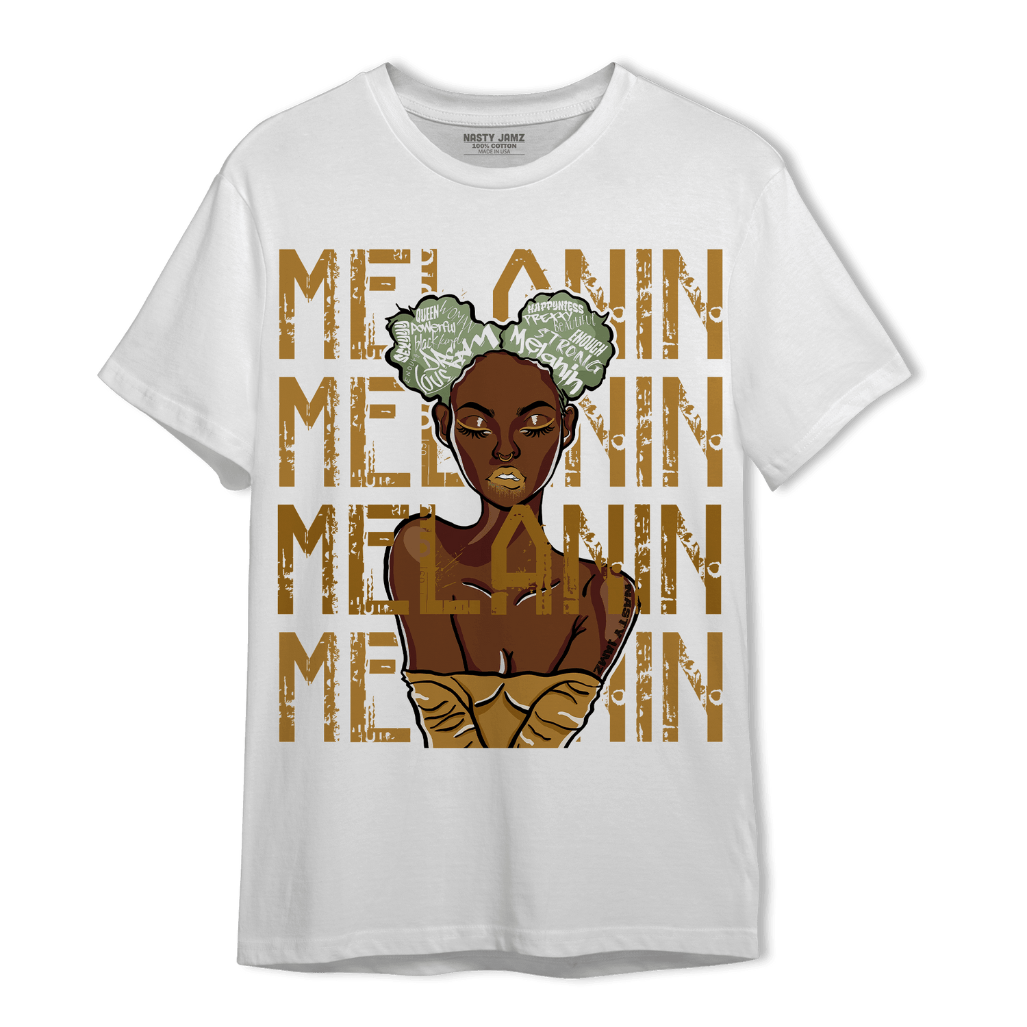 Wheat 13s T Shirt Match Melanin Girl - NastyJamz