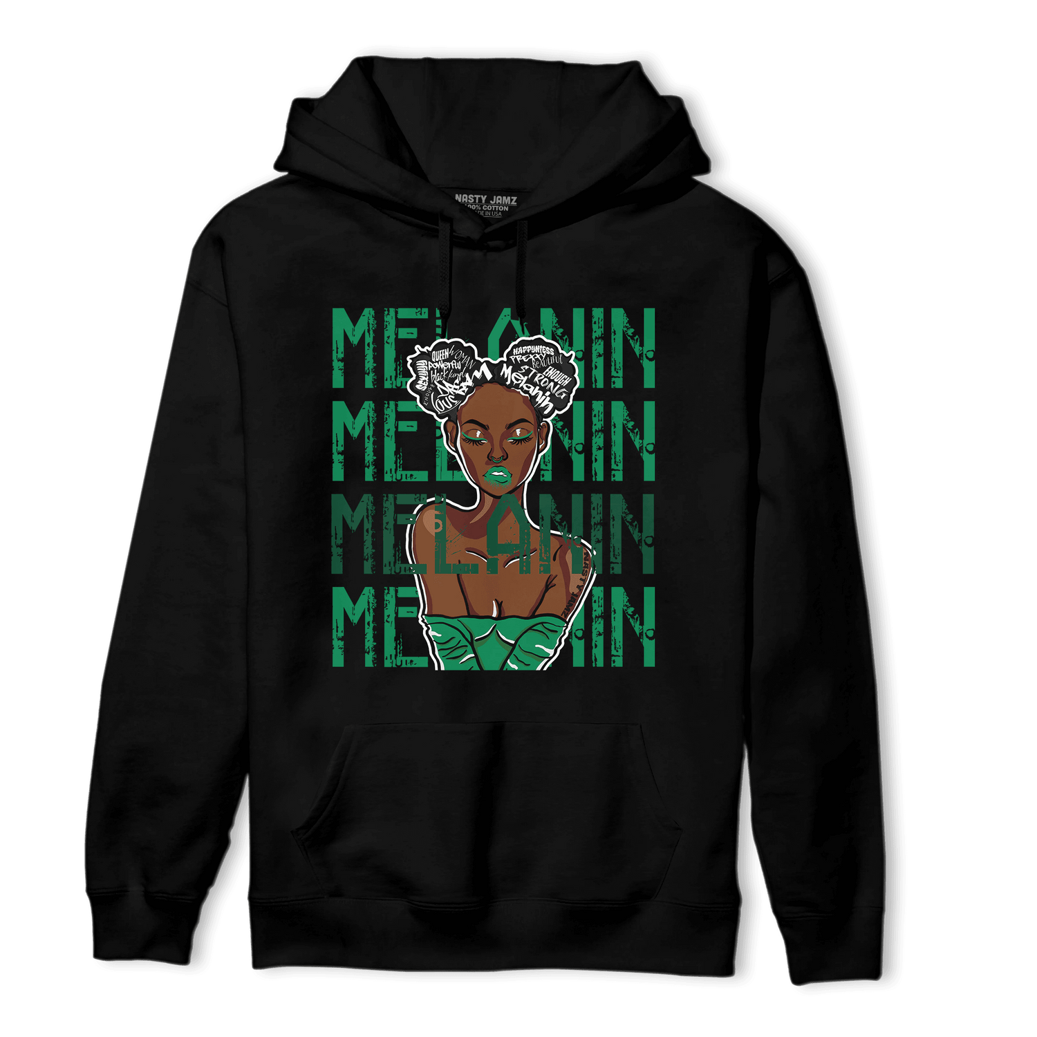 Celtic Lucky Green 1s Hoodie Match Melanin Girl - NastyJamz
