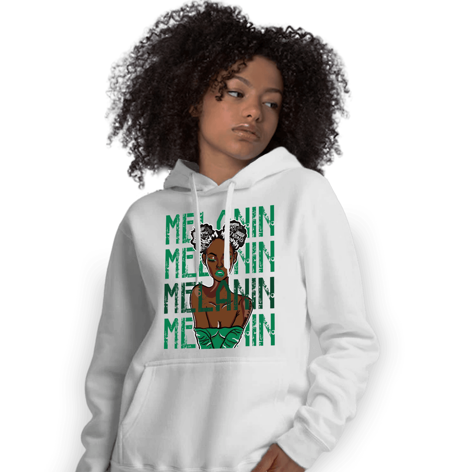 Celtic Lucky Green 1s Hoodie Match Melanin Girl - NastyJamz