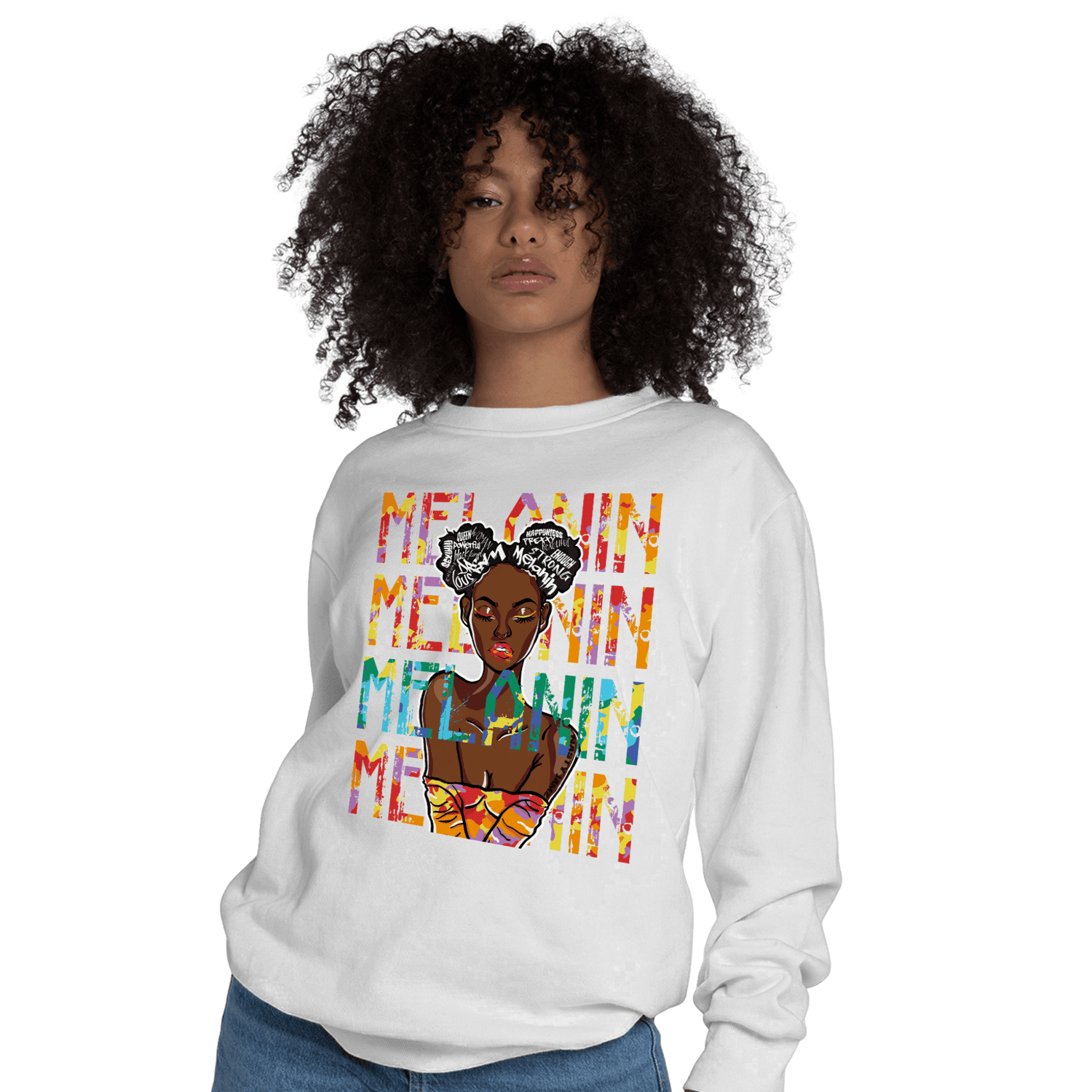 Mid GS Six Championships 1s Sweatshirt Match Melanin Girl - NastyJamz