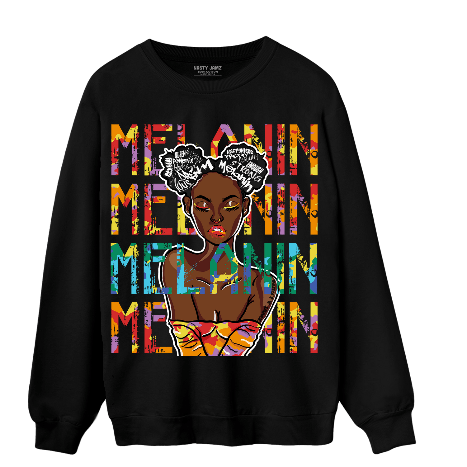 Mid GS Six Championships 1s Sweatshirt Match Melanin Girl - NastyJamz