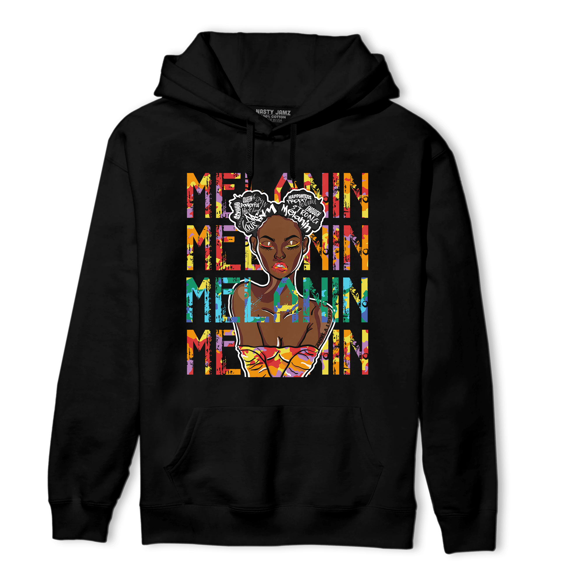 Mid GS Six Championships 1s Hoodie Match Melanin Girl - NastyJamz