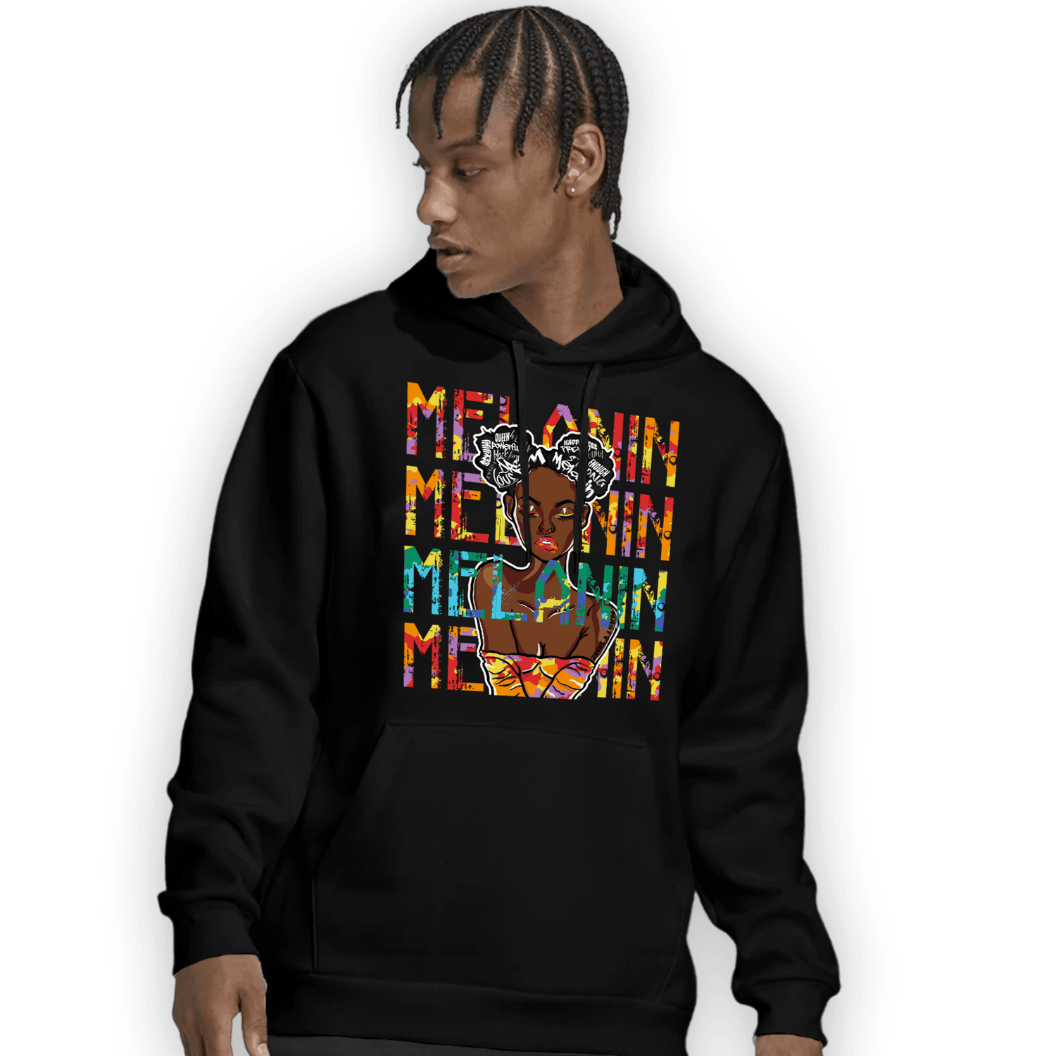 Mid GS Six Championships 1s Hoodie Match Melanin Girl - NastyJamz