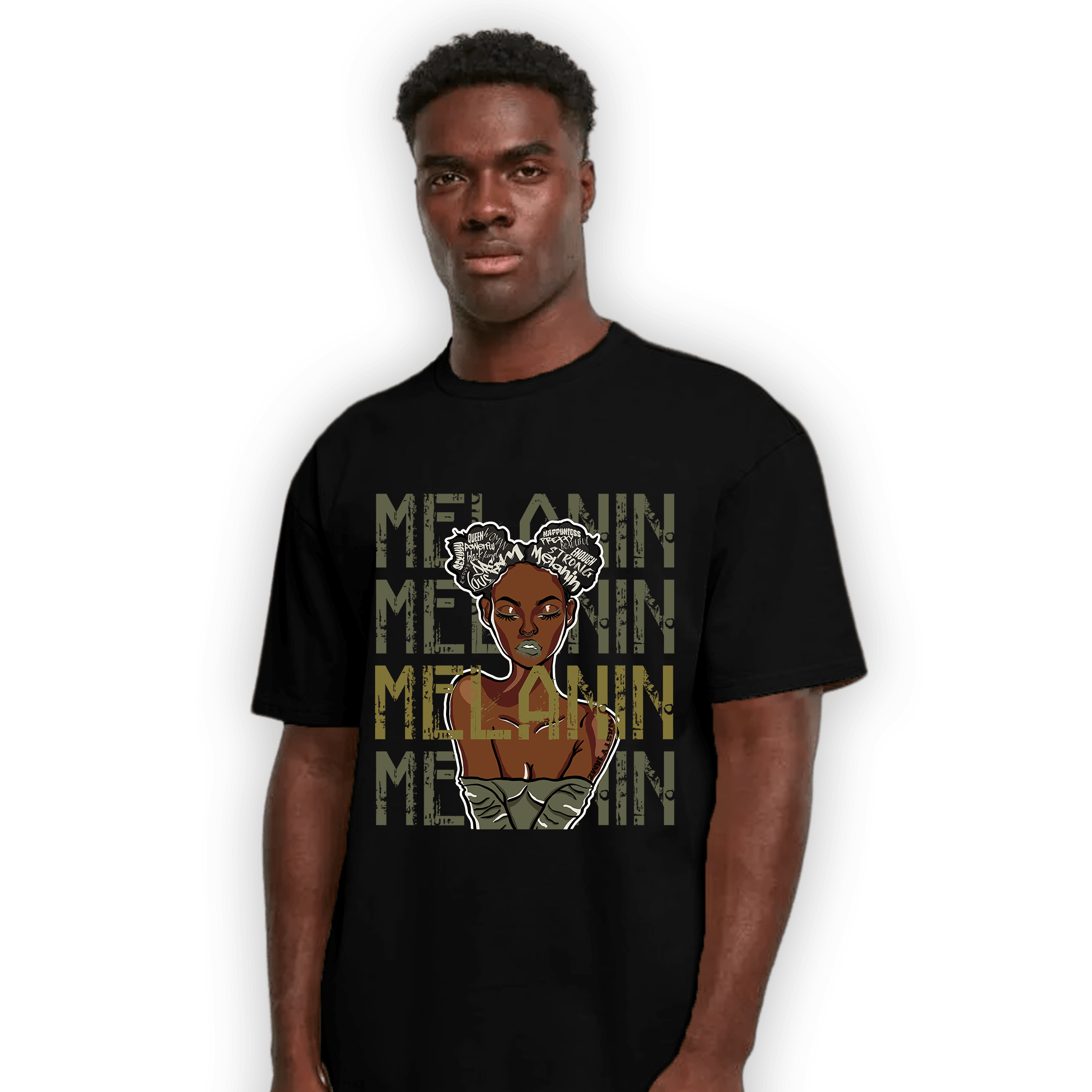 SE Craft Medium Olive 4s T Shirt Match Melanin Girl - NastyJamz
