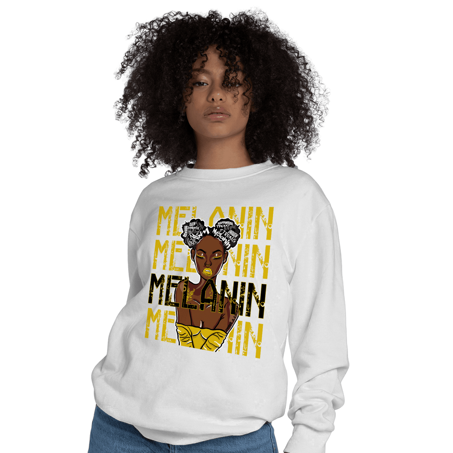 Thunder 4s Sweatshirt Match Melanin Girl - NastyJamz