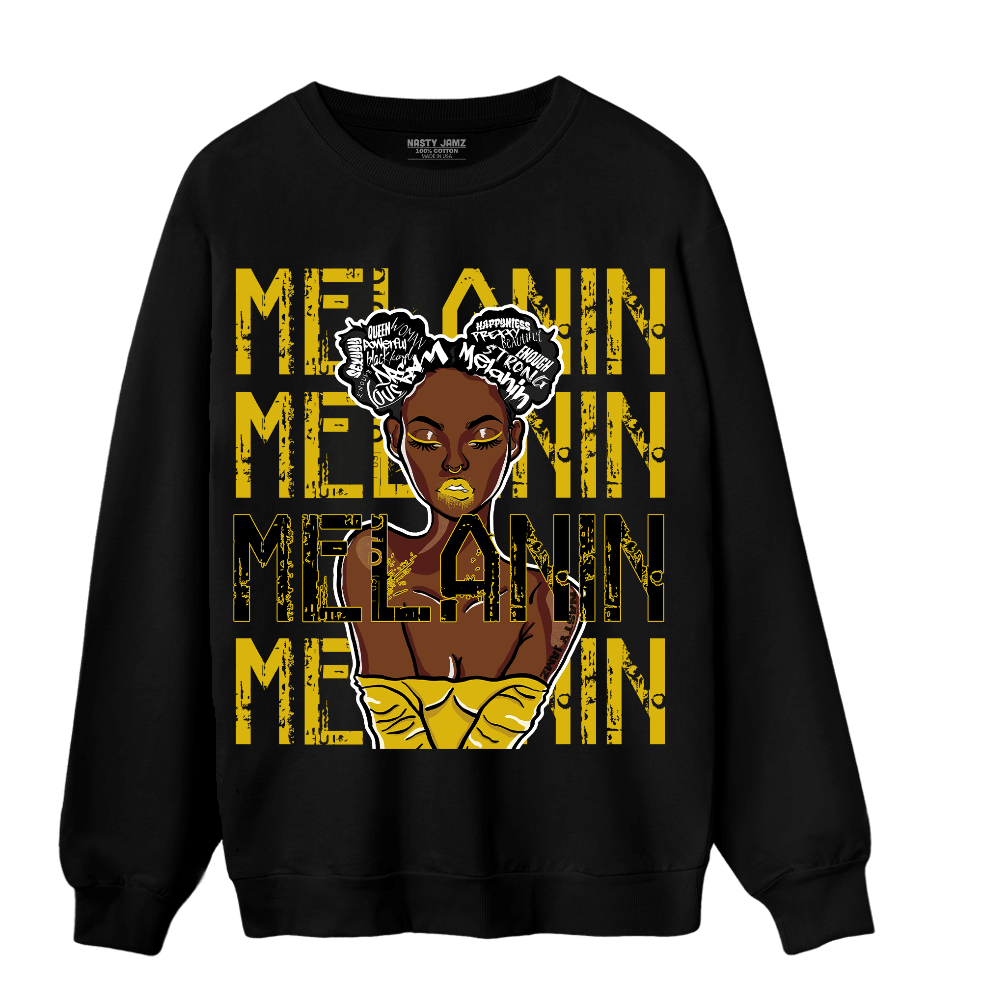 Thunder 4s Sweatshirt Match Melanin Girl - NastyJamz