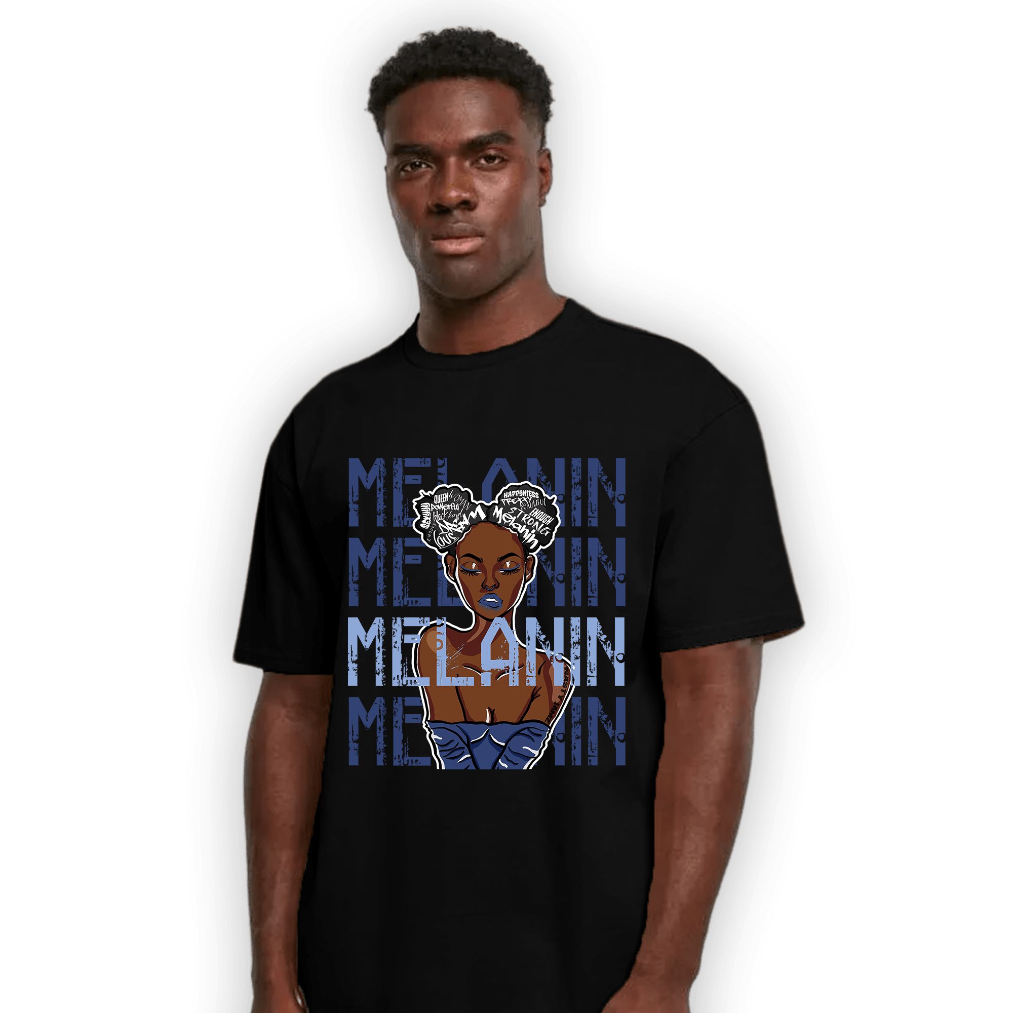 Midnight Navy 5s T Shirt Match Melanin Girl - NastyJamz