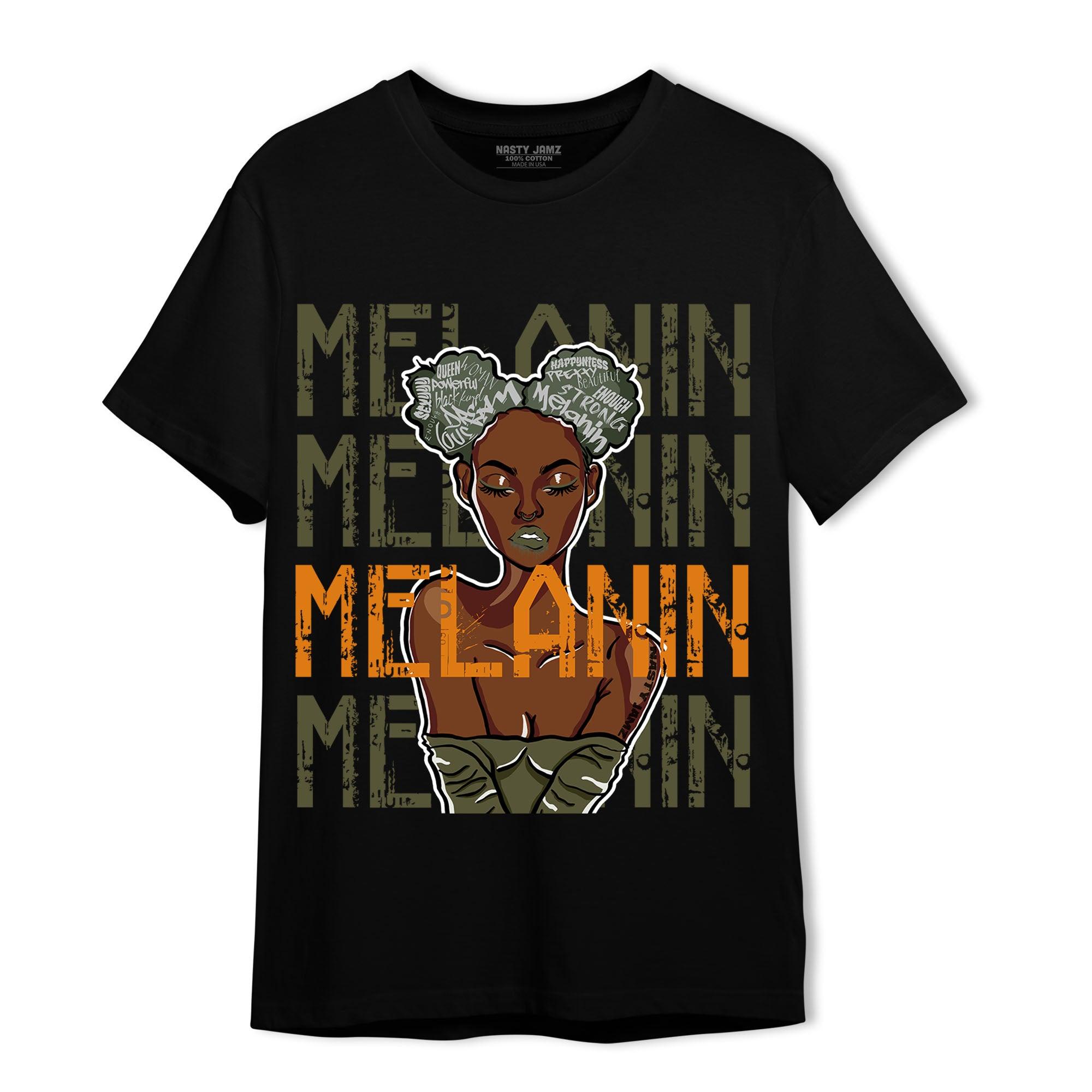 Olive 5s T Shirt Match Melanin Girl - NastyJamz