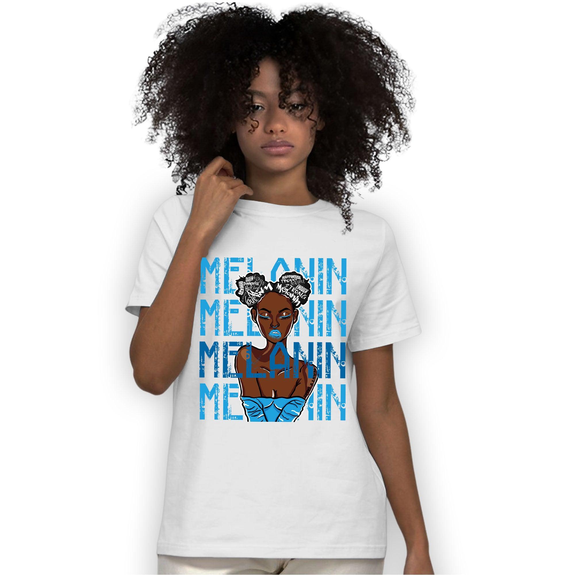 Powder Blue 9s T Shirt Match Melanin Girl - NastyJamz