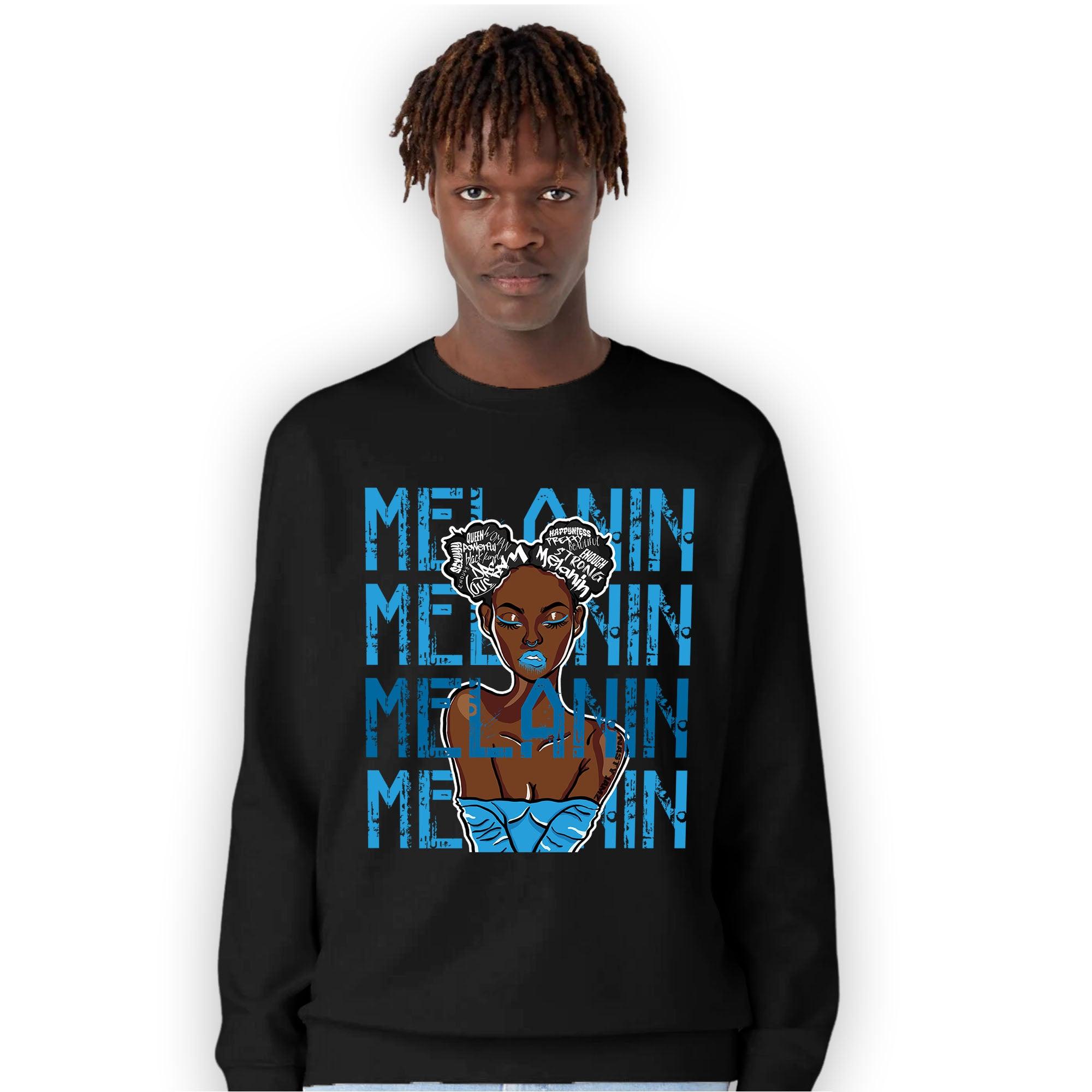 Powder Blue 9s Sweatshirt Match Melanin Girl - NastyJamz