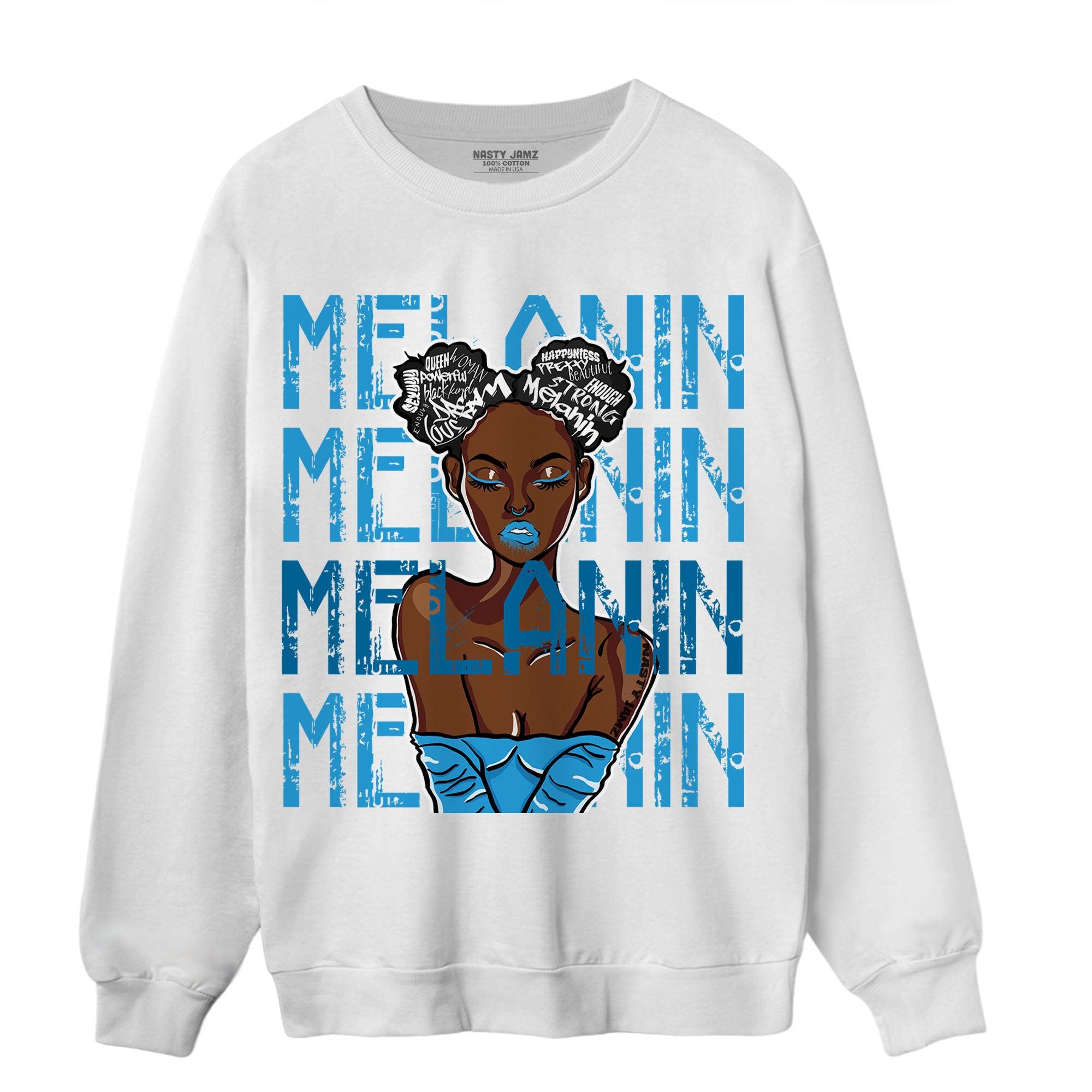 Powder Blue 9s Sweatshirt Match Melanin Girl - NastyJamz