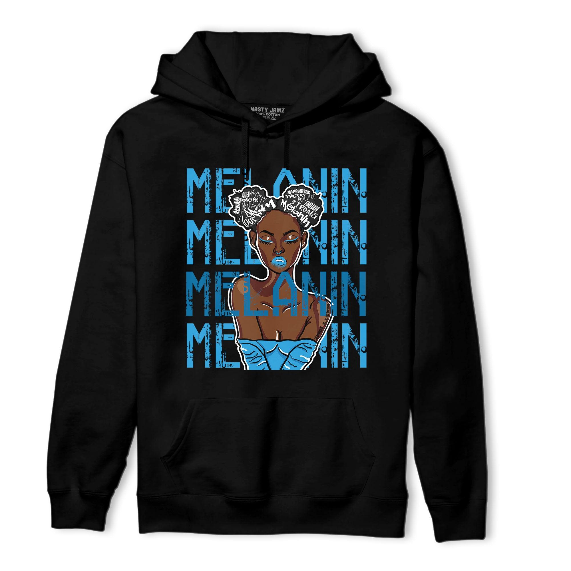 Powder Blue 9s Hoodie Match Melanin Girl - NastyJamz