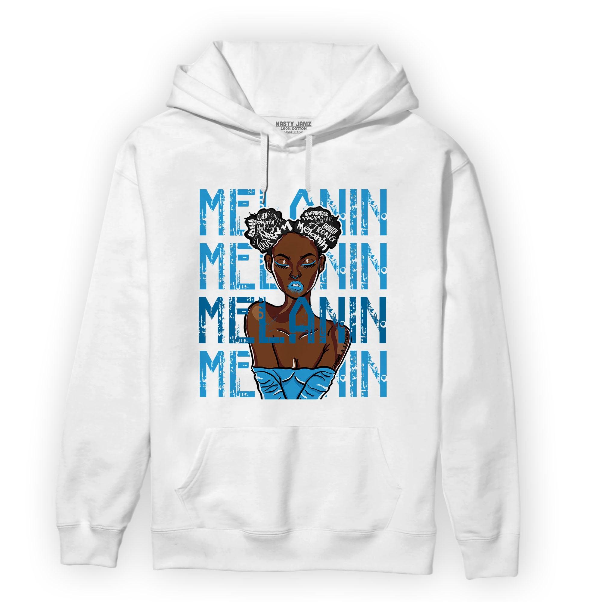 Powder Blue 9s Hoodie Match Melanin Girl - NastyJamz