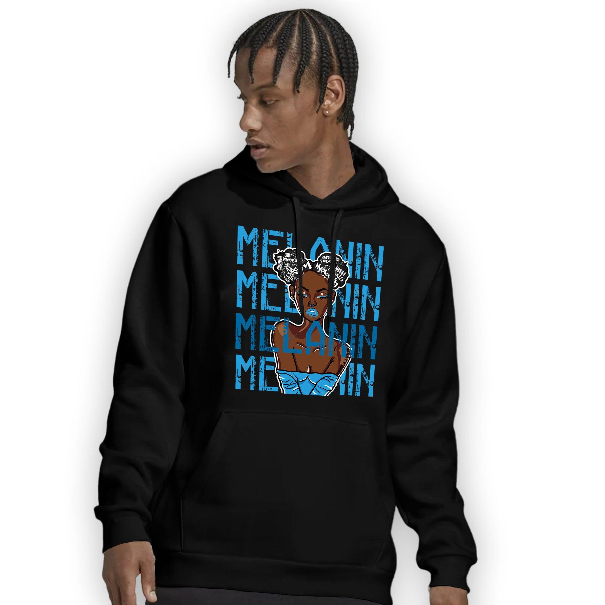 Powder Blue 9s Hoodie Match Melanin Girl - NastyJamz