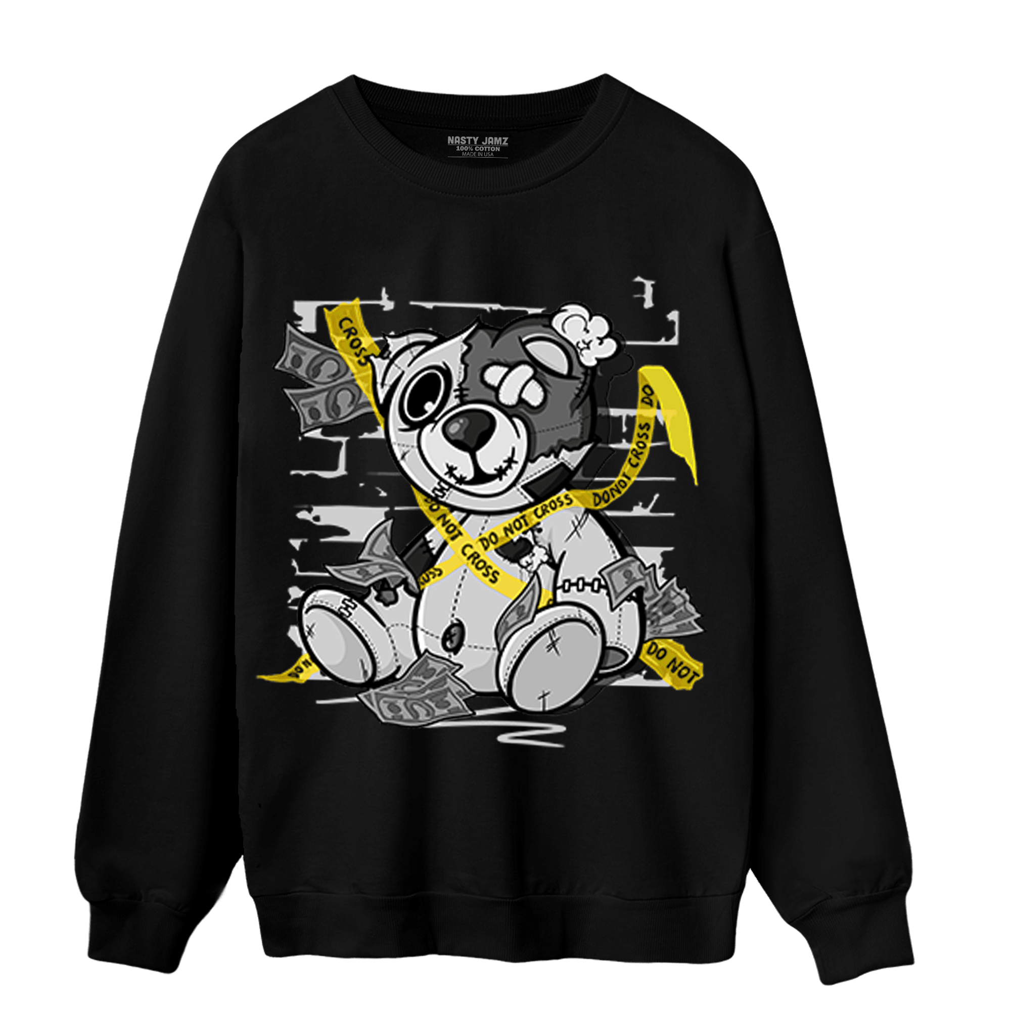 Retro High OG Black White 1s Sweatshirt Match Money BER - NastyJamz