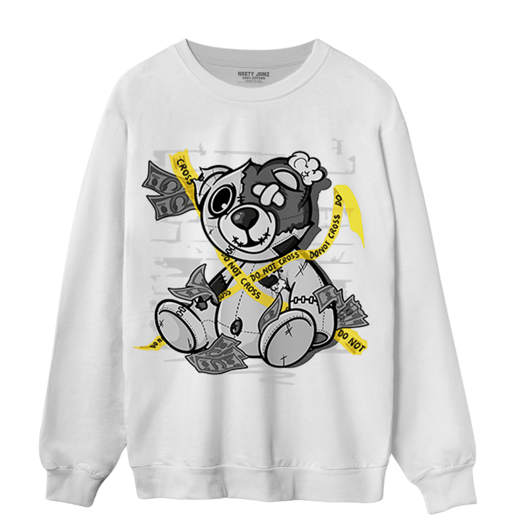 Retro High OG Black White 1s Sweatshirt Match Money BER - NastyJamz