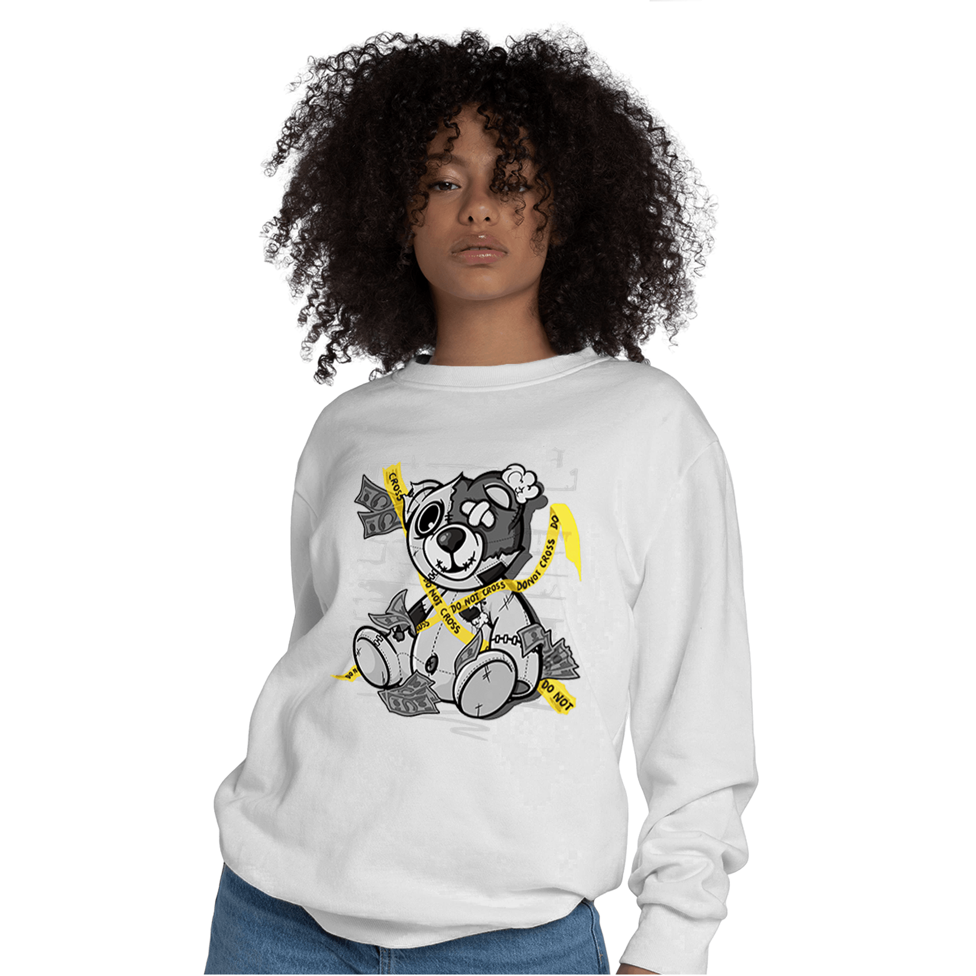 Retro High OG Black White 1s Sweatshirt Match Money BER - NastyJamz