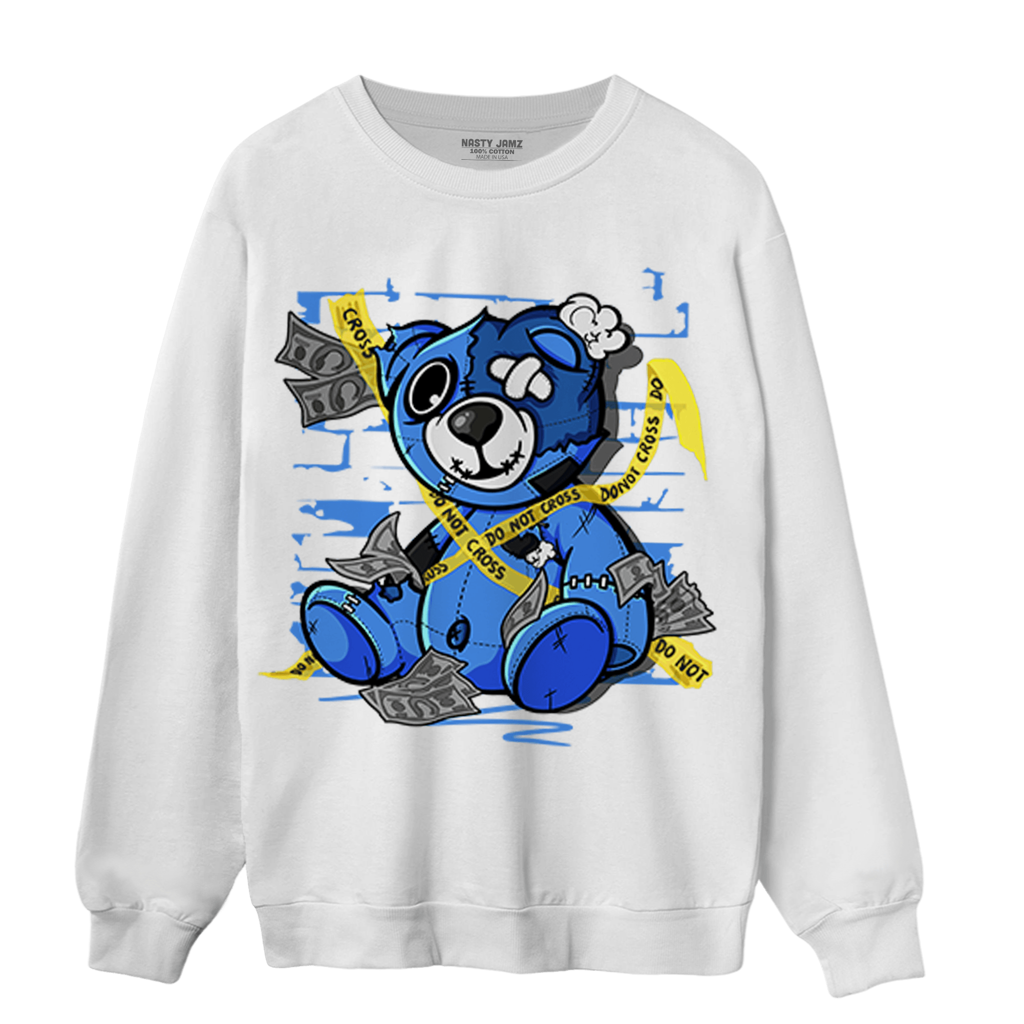 University Blue Toe 1s Sweatshirt Match Money BER - NastyJamz