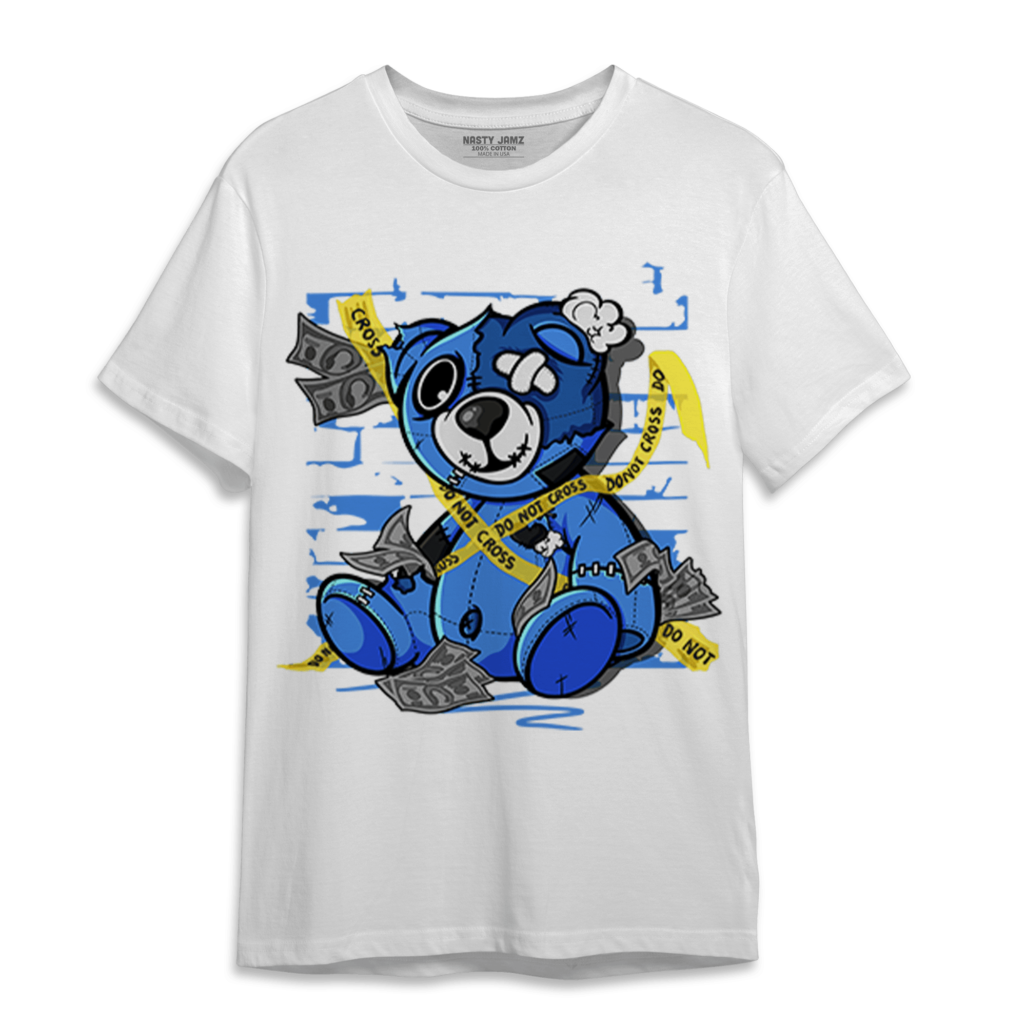 University Blue Toe 1s T Shirt Match Money BER - NastyJamz