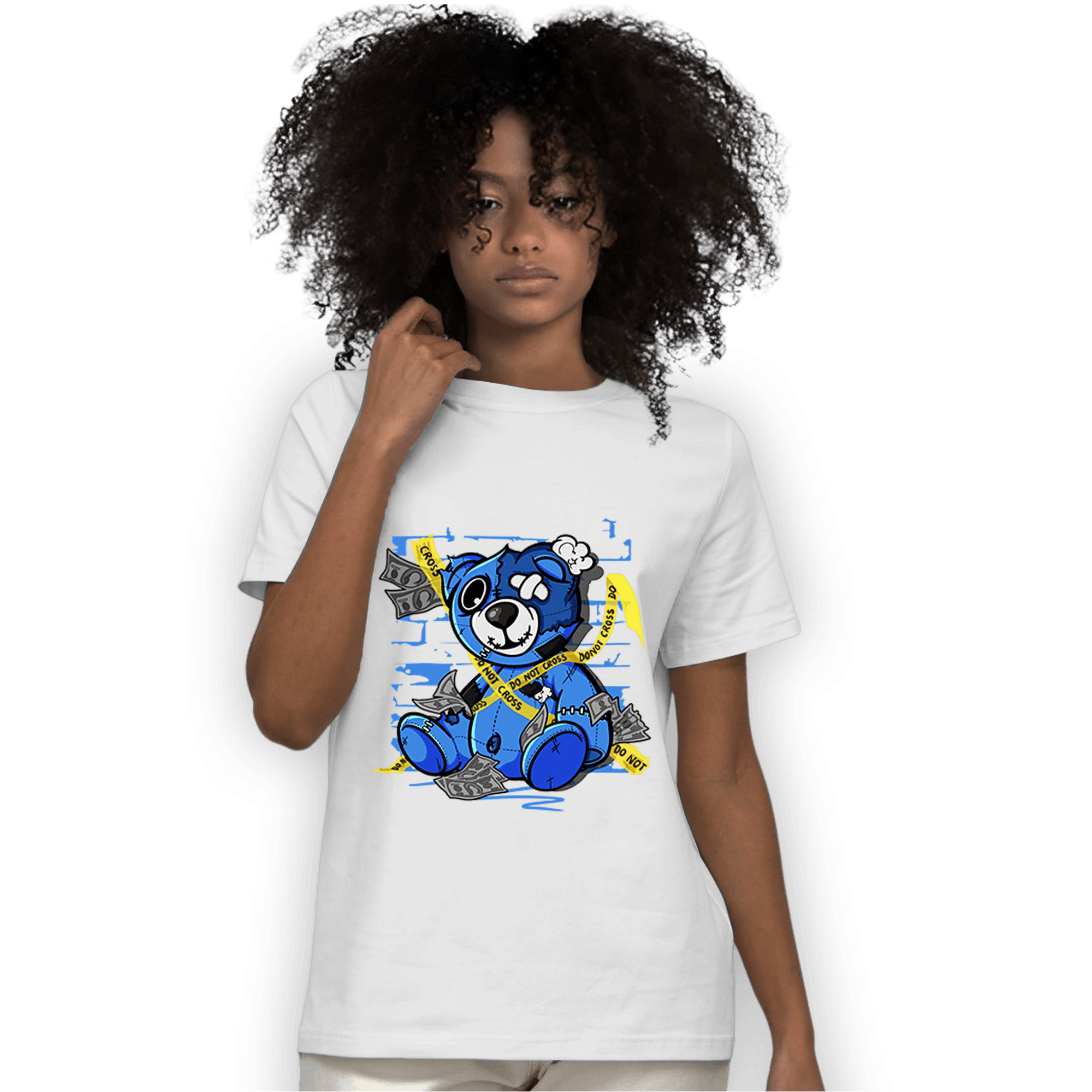 University Blue Toe 1s T Shirt Match Money BER - NastyJamz