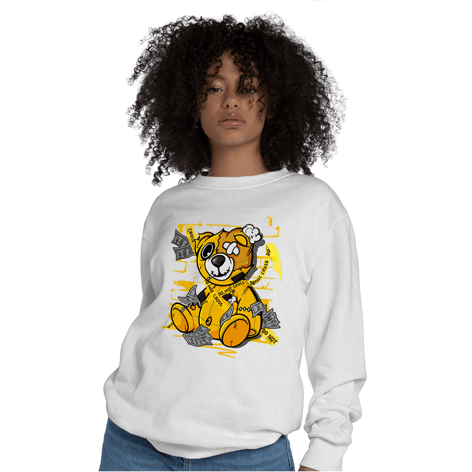 Yellow Ochre 1s Sweatshirt Match Money BER - NastyJamz