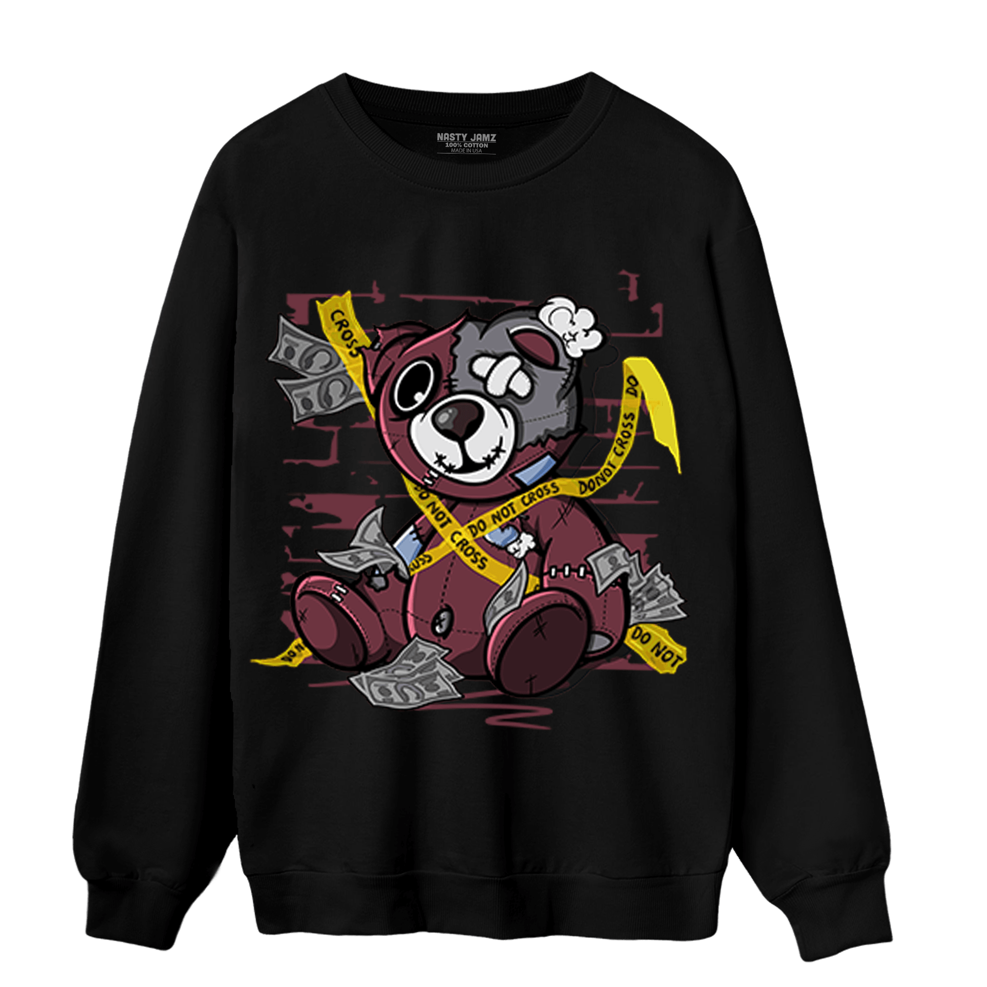 Burgundy 5s Sweatshirt Match Money BER - NastyJamz
