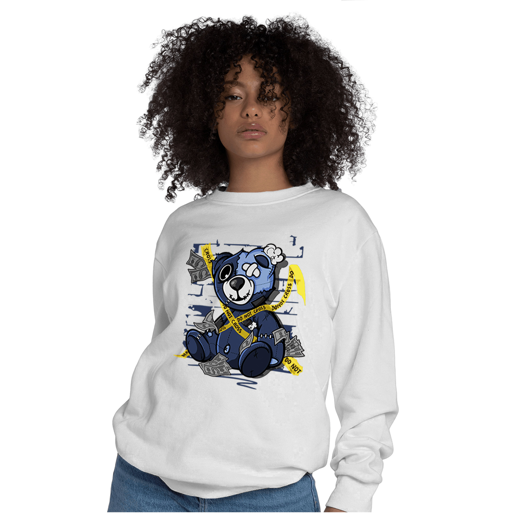 Midnight Navy 5s Sweatshirt Match Money BER - NastyJamz