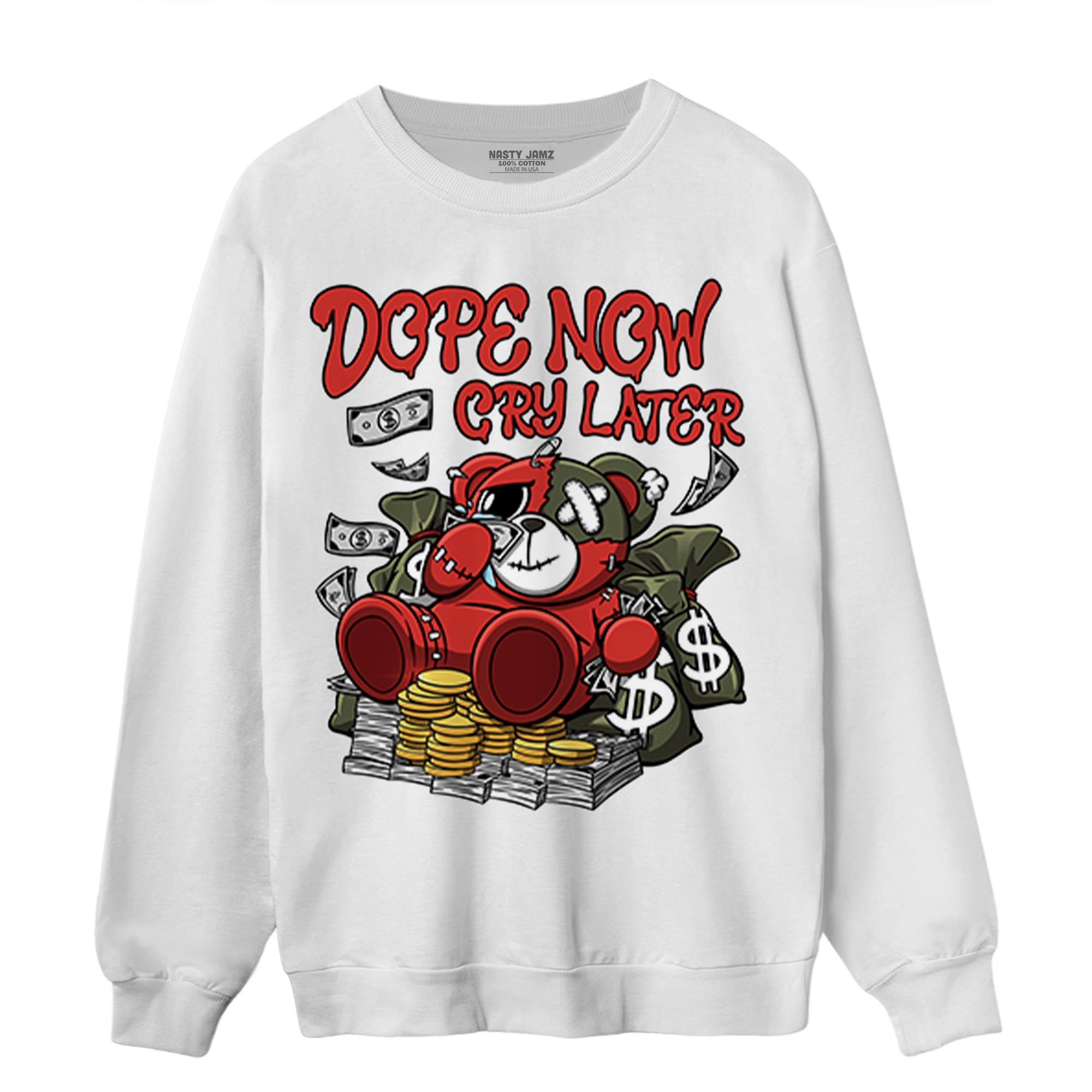 Dunk Low Mystic Red Sweatshirt Match Money Cry BER - NastyJamz